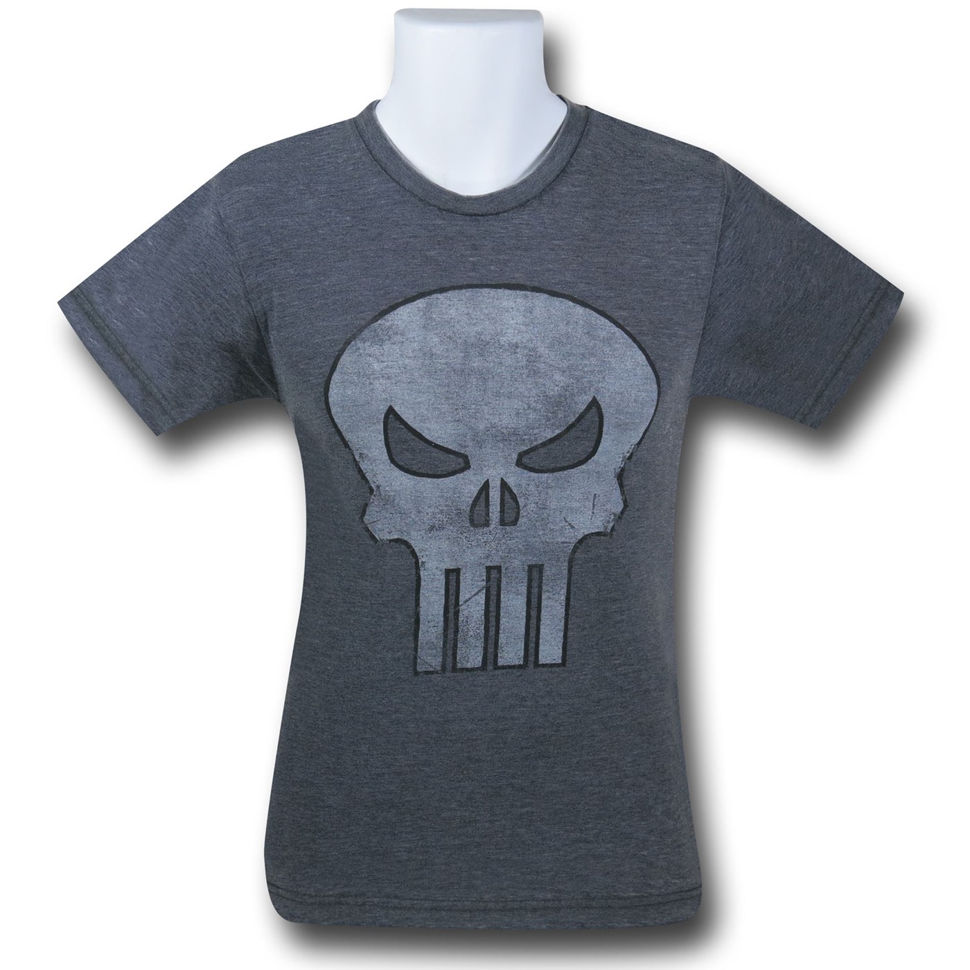 Punisher Symbol Charcoal Burnout T-Shirt