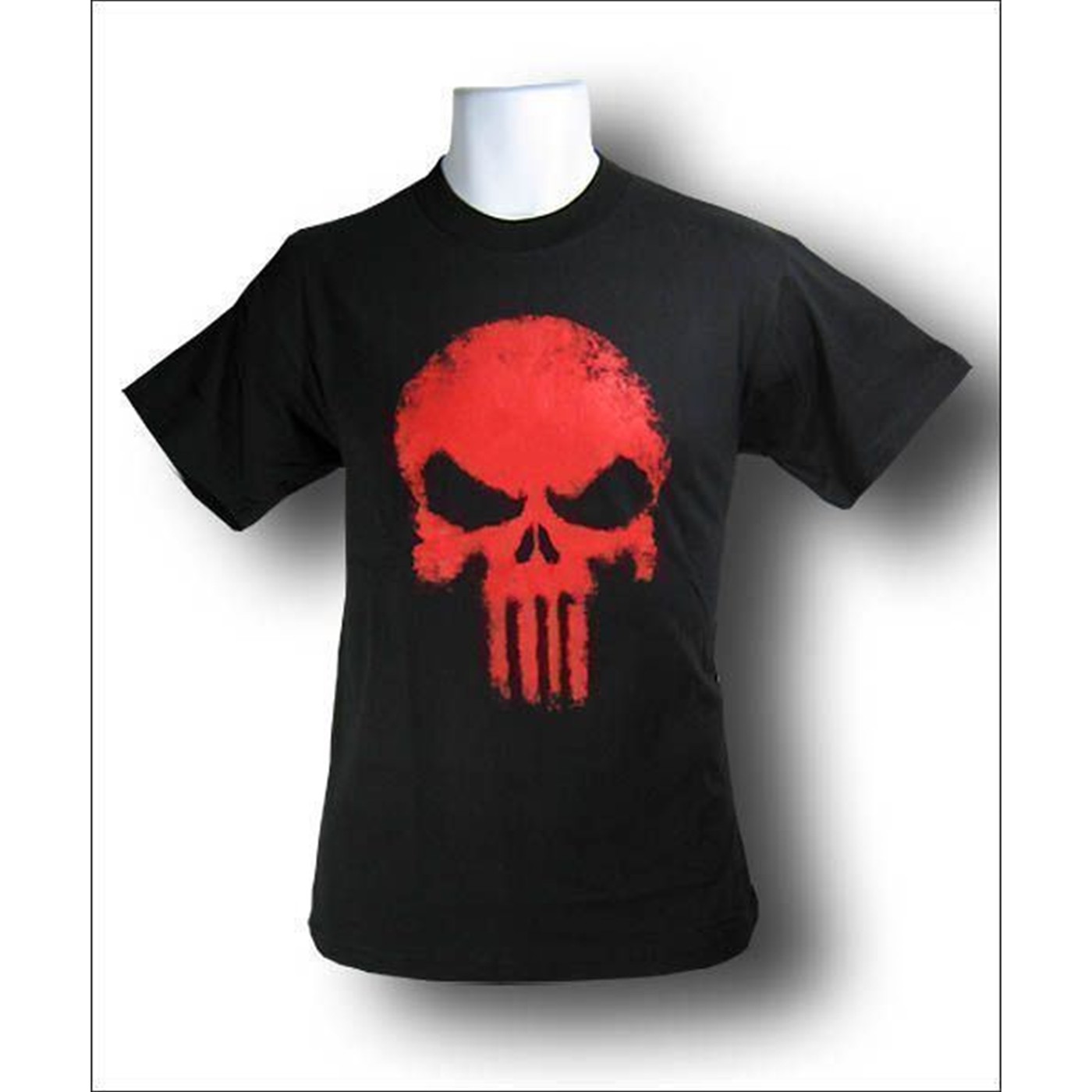 Punisher T-Shirt Red Distressed