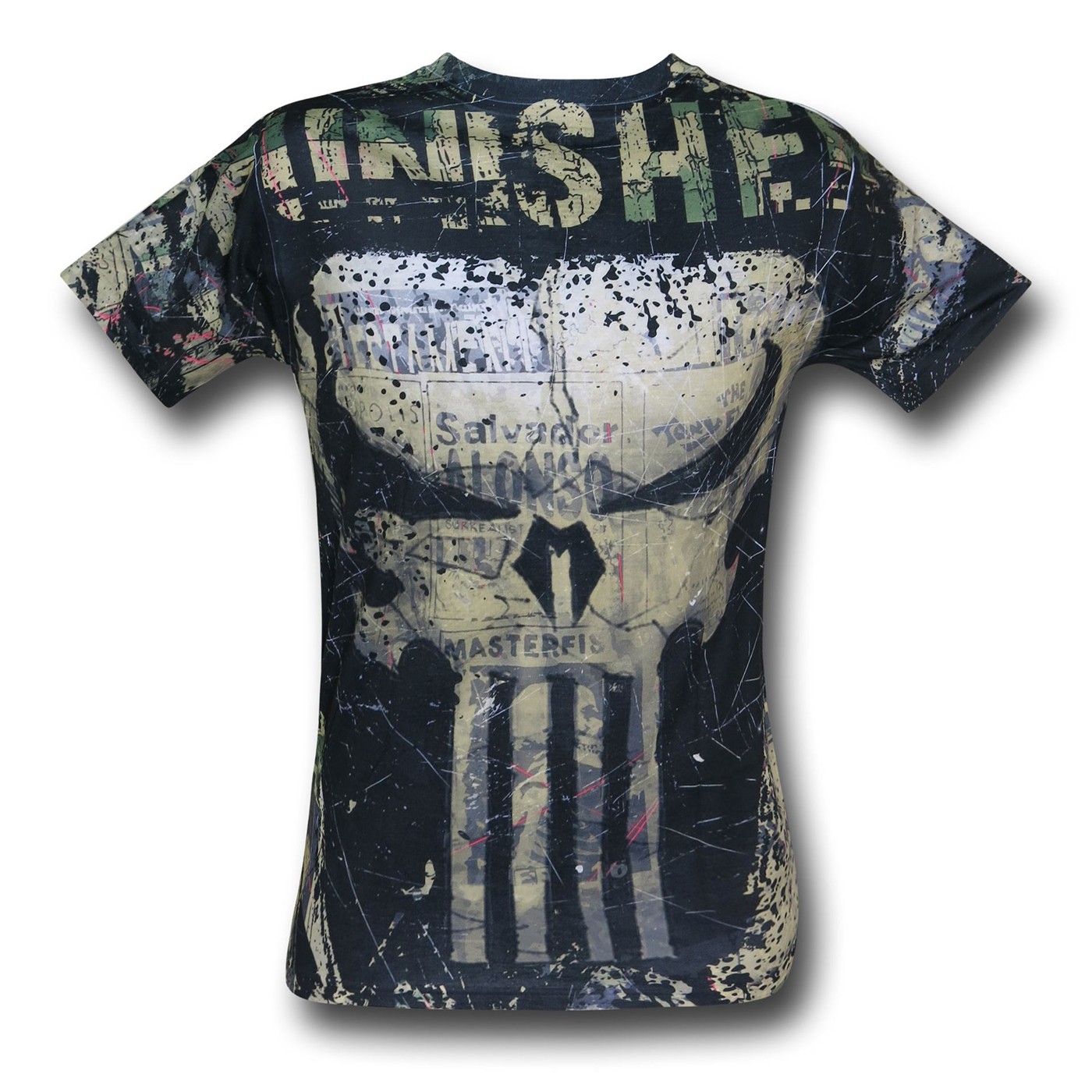 Punisher Symbol Sublimated White T-Shirt