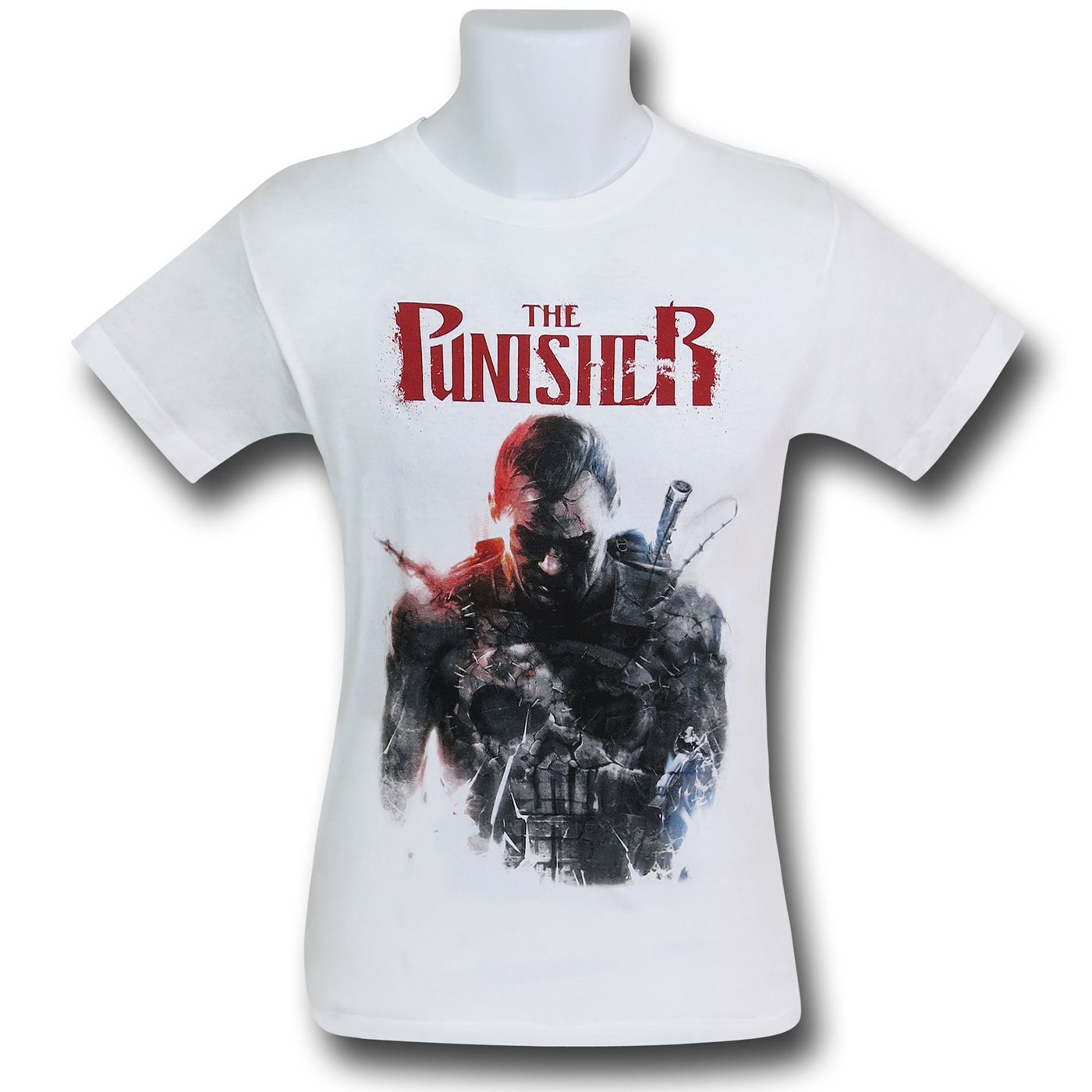 Punisher Watercolor White T-Shirt