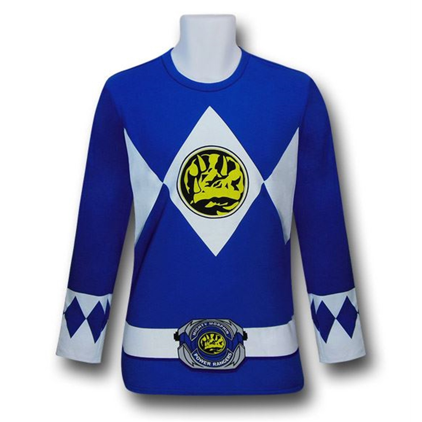 Power Rangers Blue Ranger Adult Royal Blue Shirts 