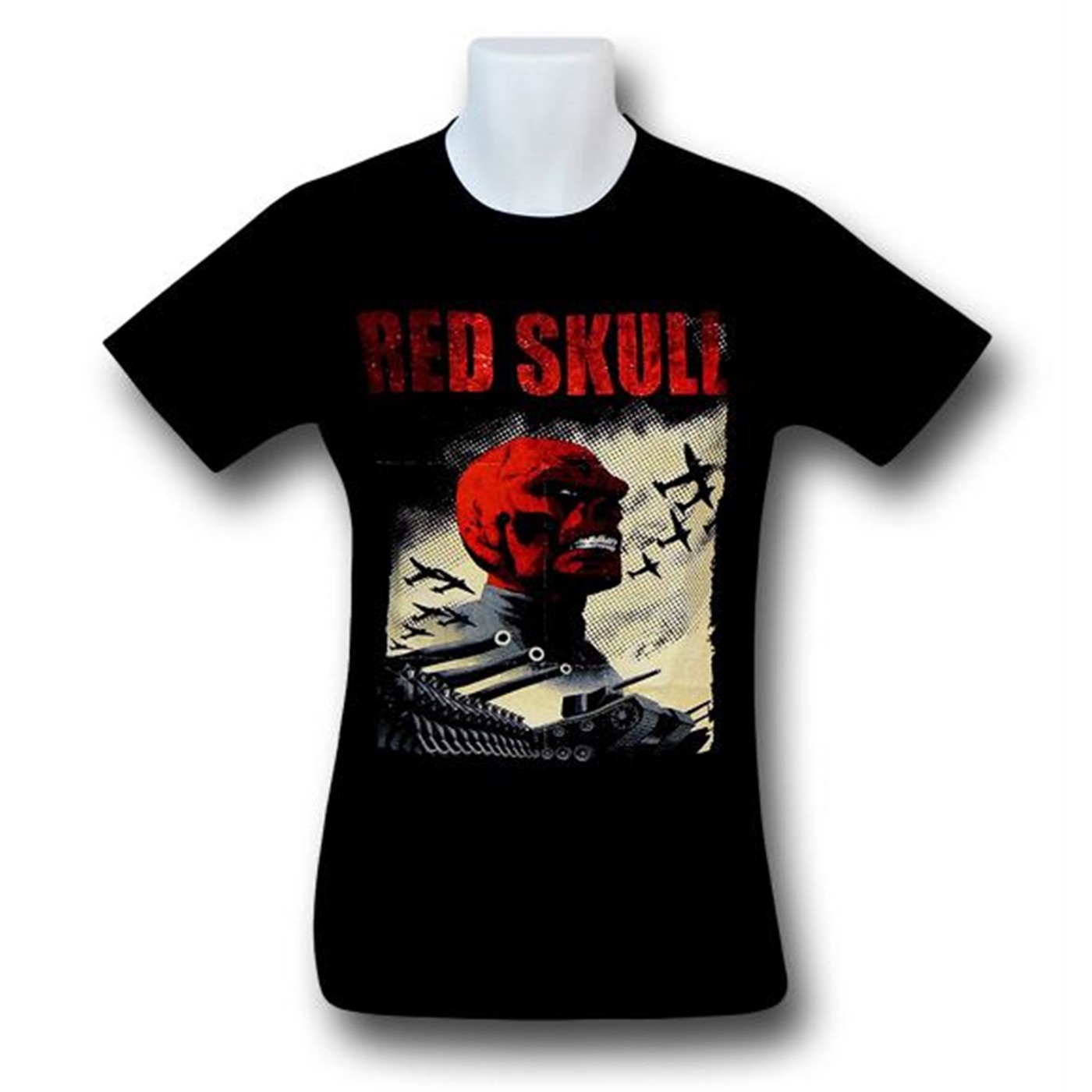 Red Skull Infantry 30 Single Black T-Shirt