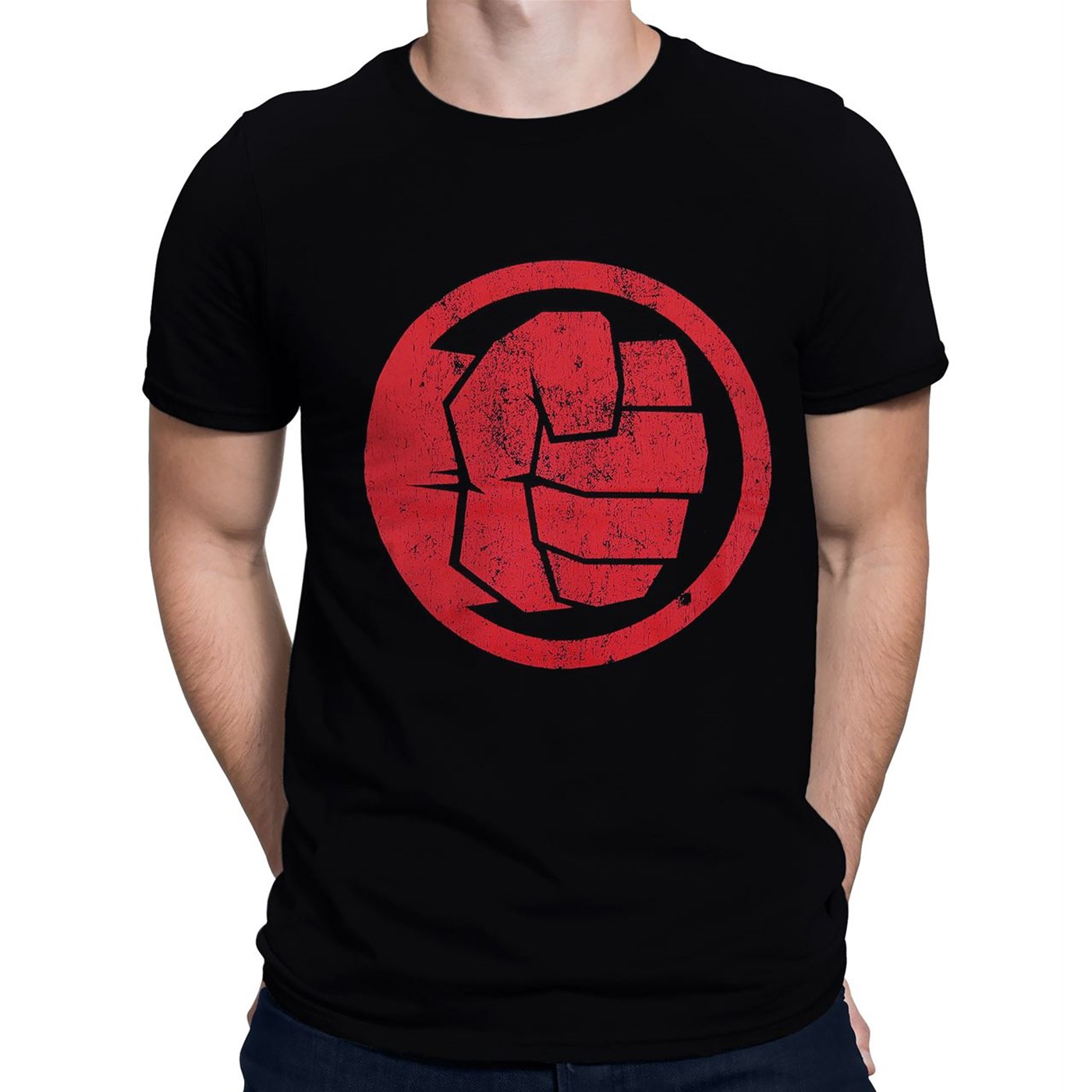 Red Hulk Fist Bump Men's T-Shirt
