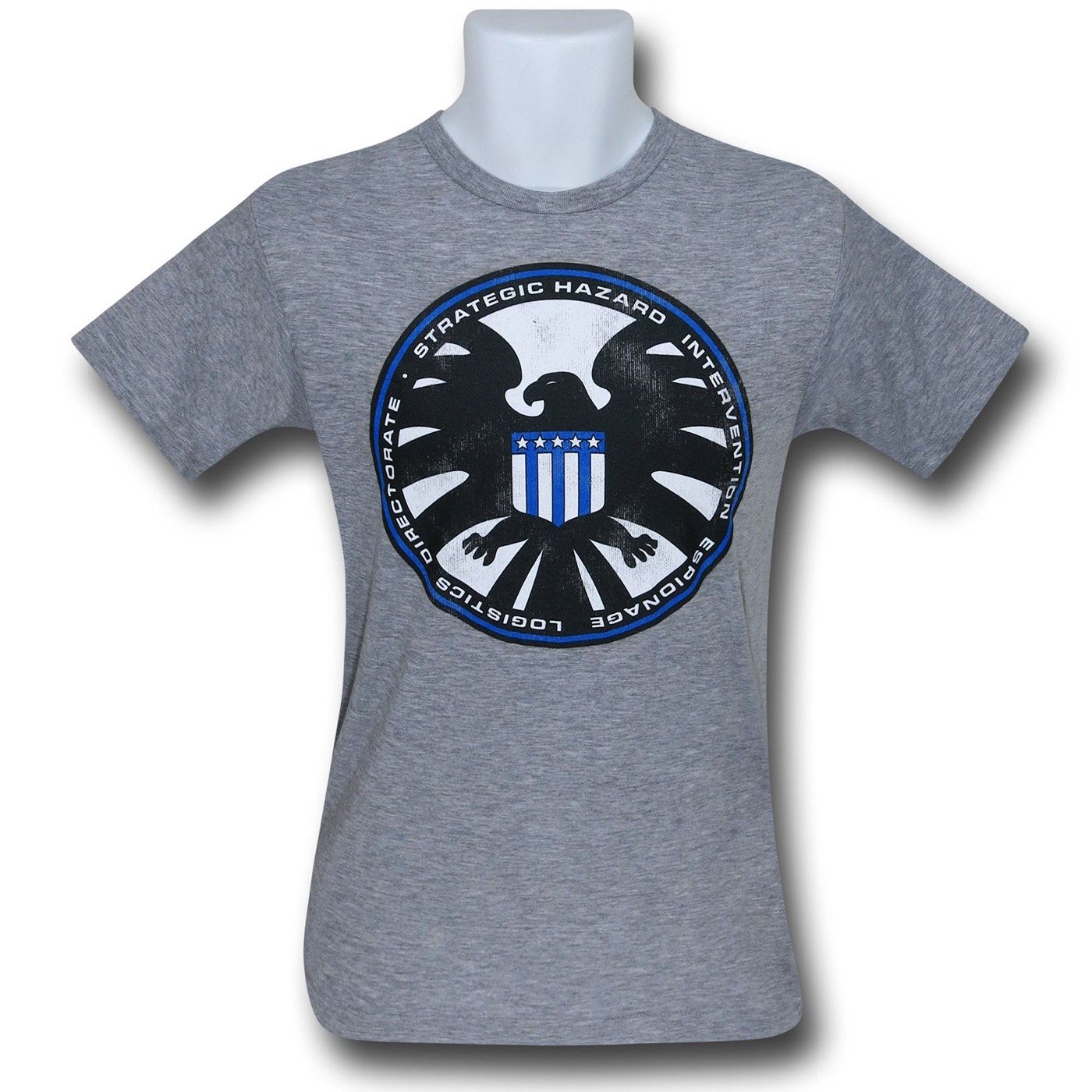 SHIELD Distressed Symbol Heather Grey 30 Single T-Shirt