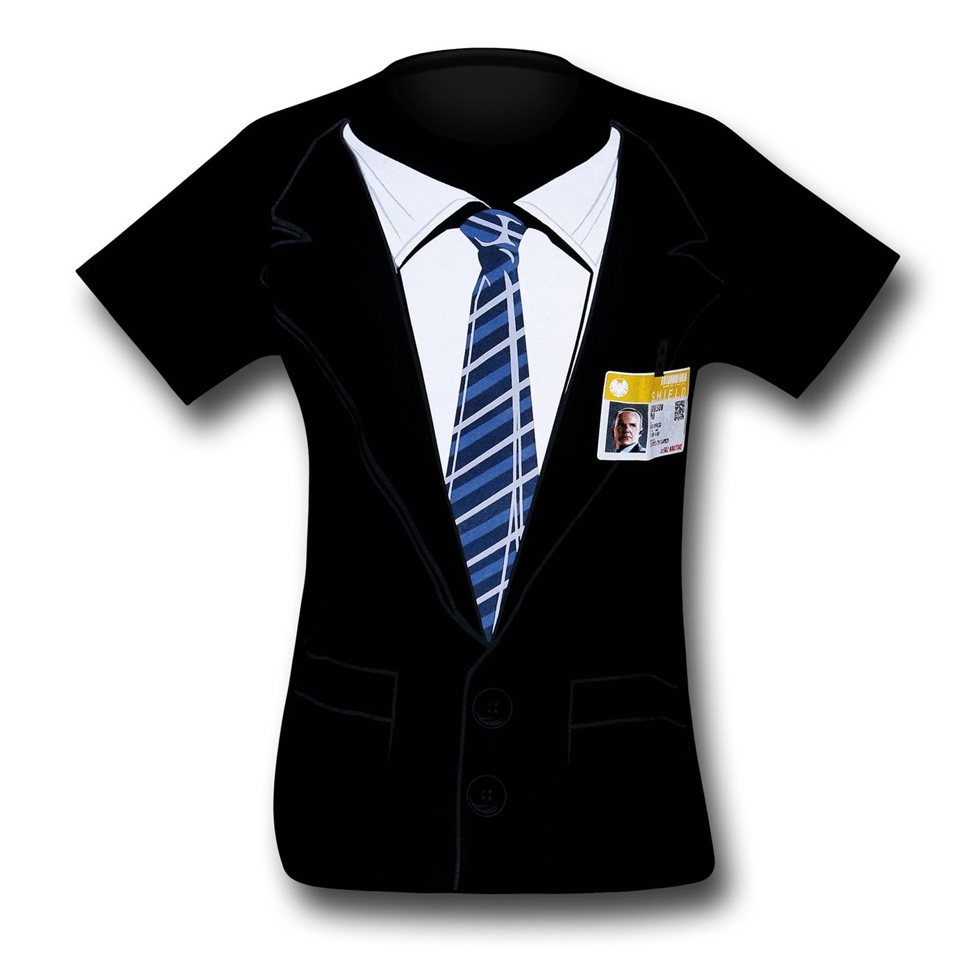 SHIELD Suit Costume Black T-Shirt
