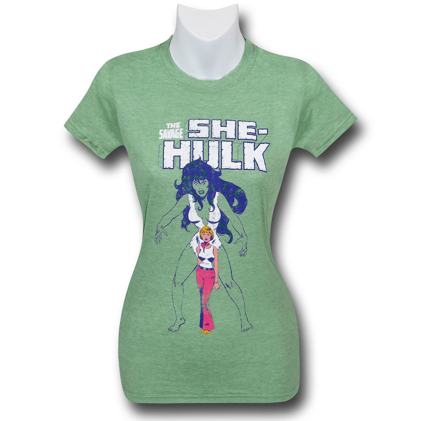 Savage She-Hulk Heather Green Women's T-Shirt