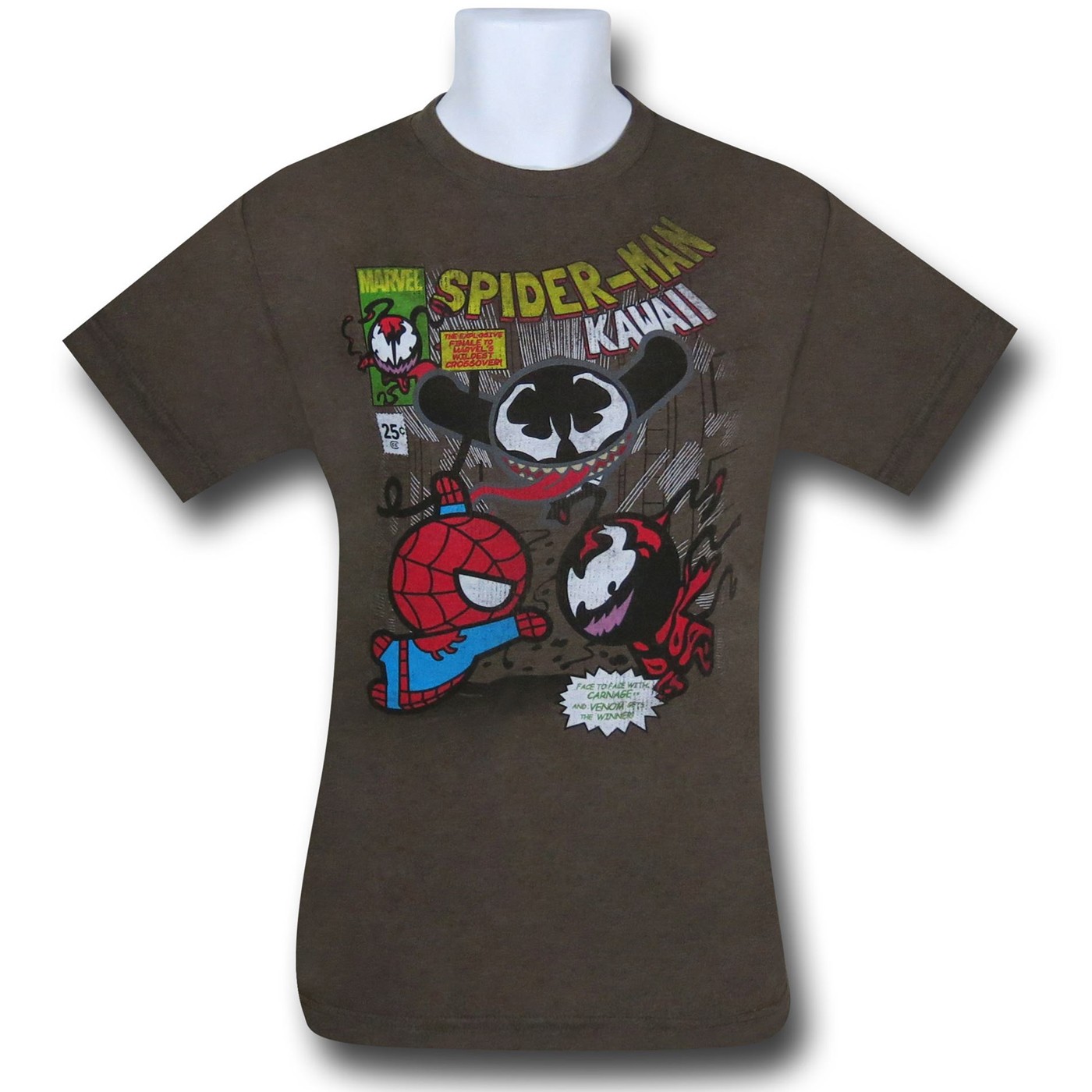 Spiderman Kawaii Triple Threat 30 Single T-Shirt