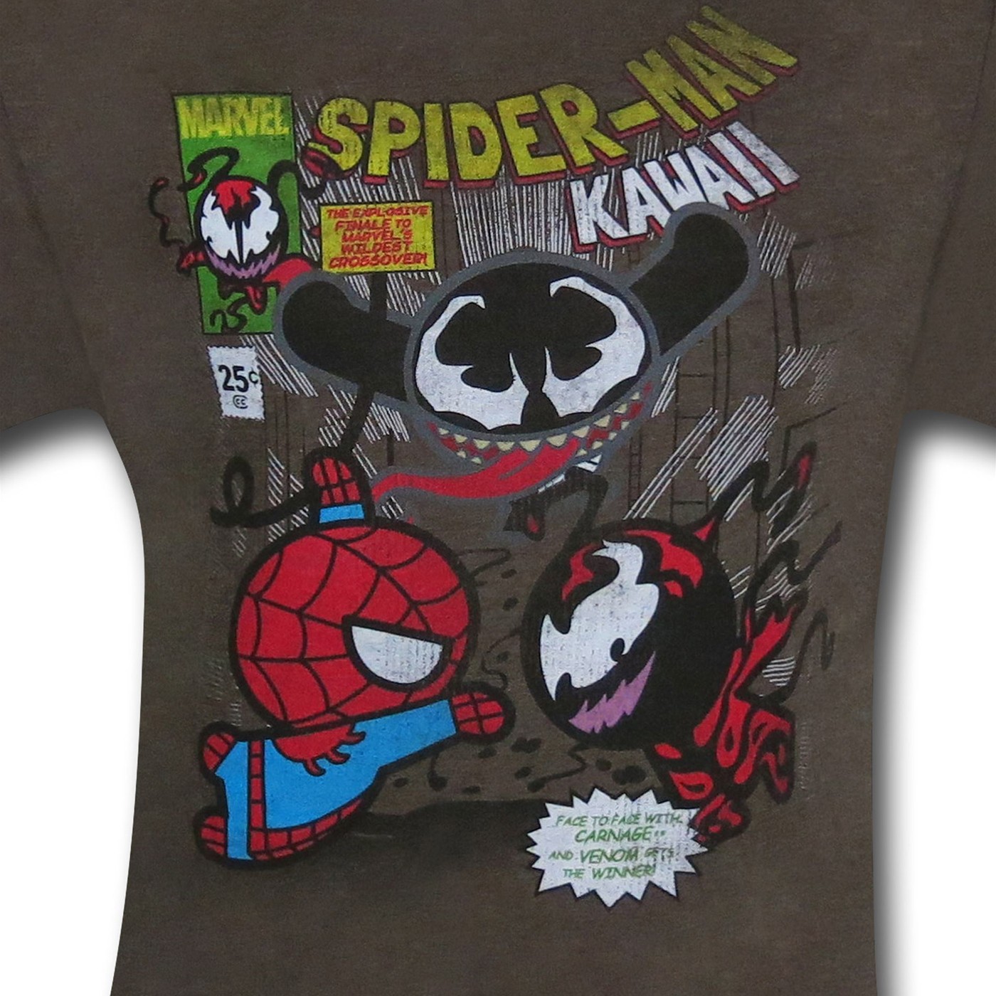 Spiderman Kawaii Triple Threat 30 Single T-Shirt