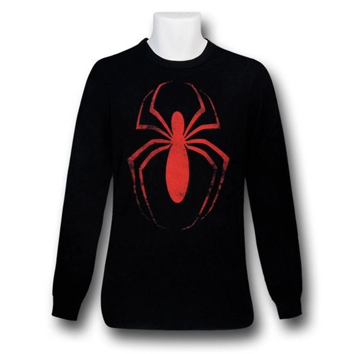 Spiderman Black Thermal Long Sleeve T-Shirt