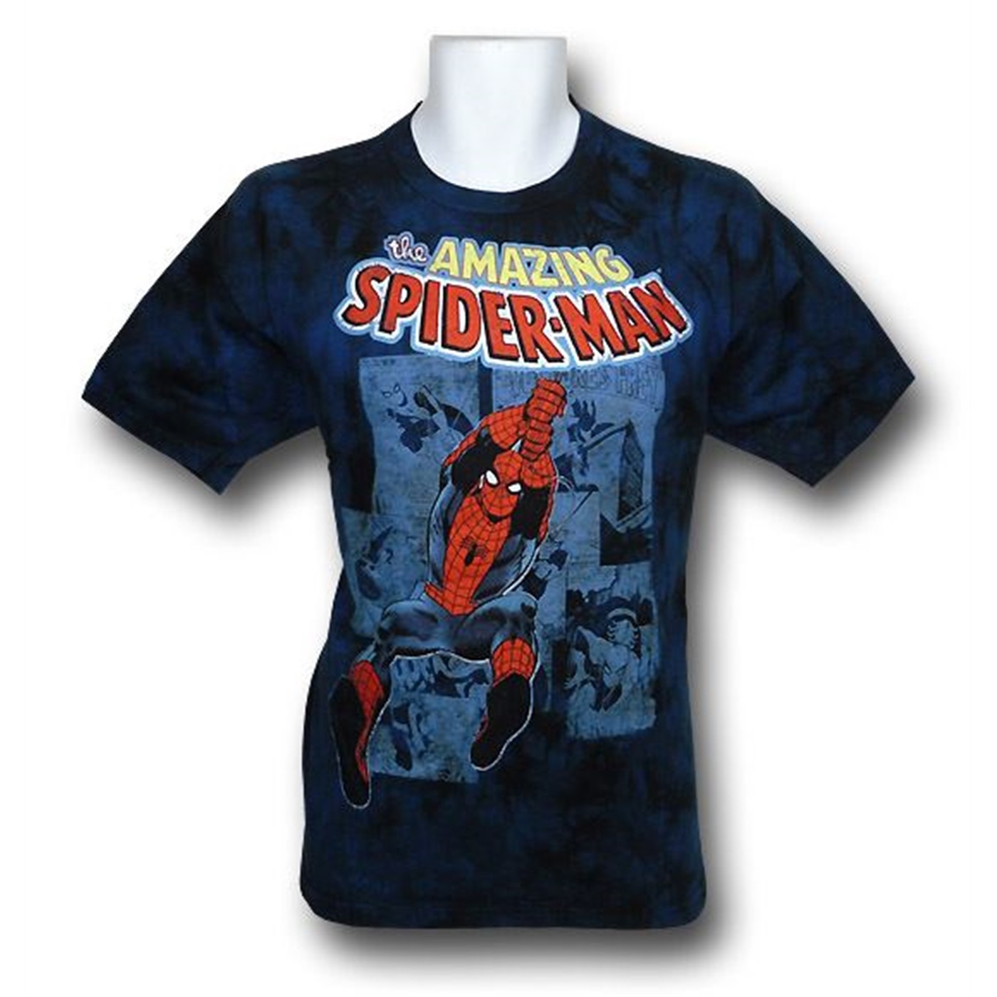 Amazing Spiderman Youth Blue Wash T-Shirt
