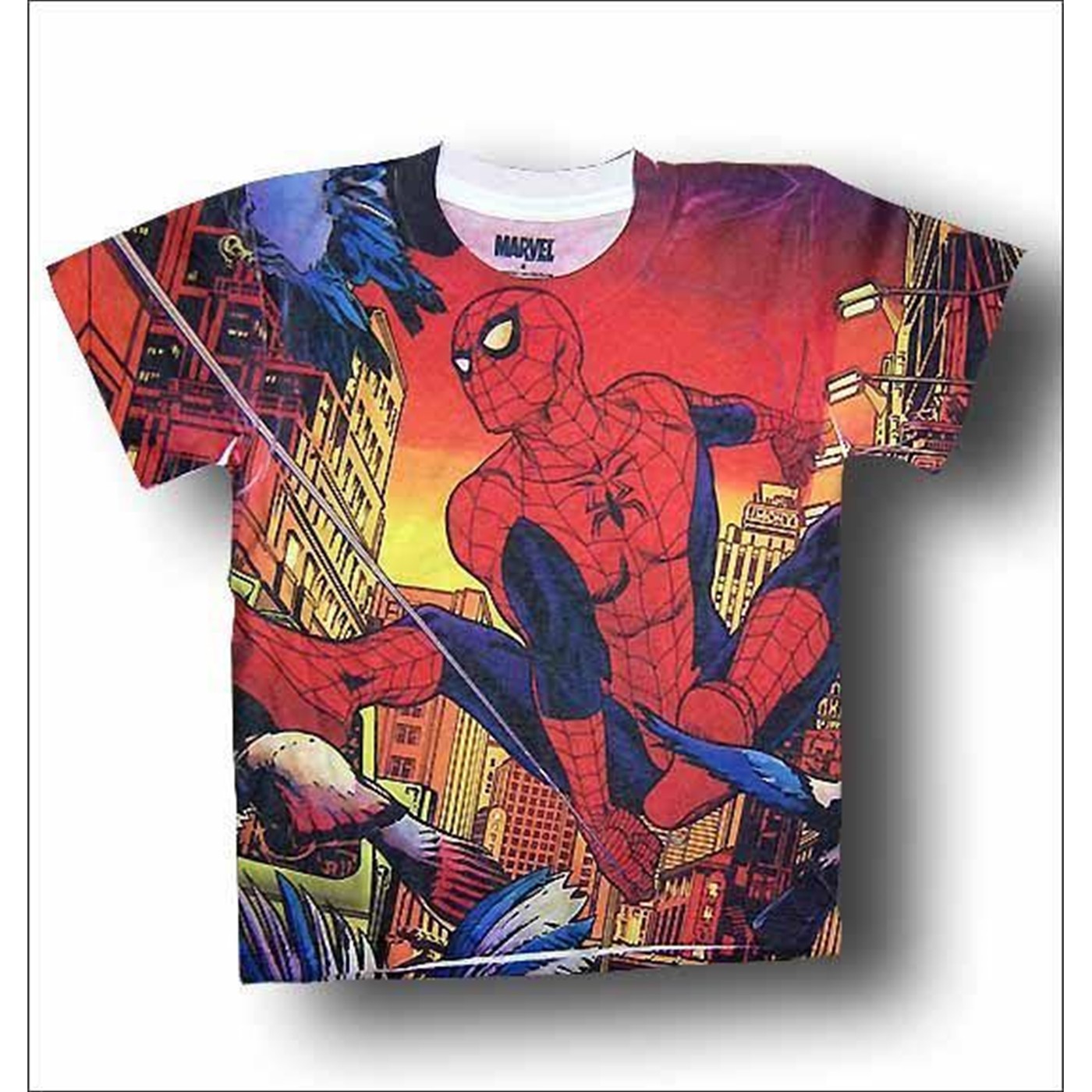 Spiderman Juvenile Low City Swinging T-Shirt