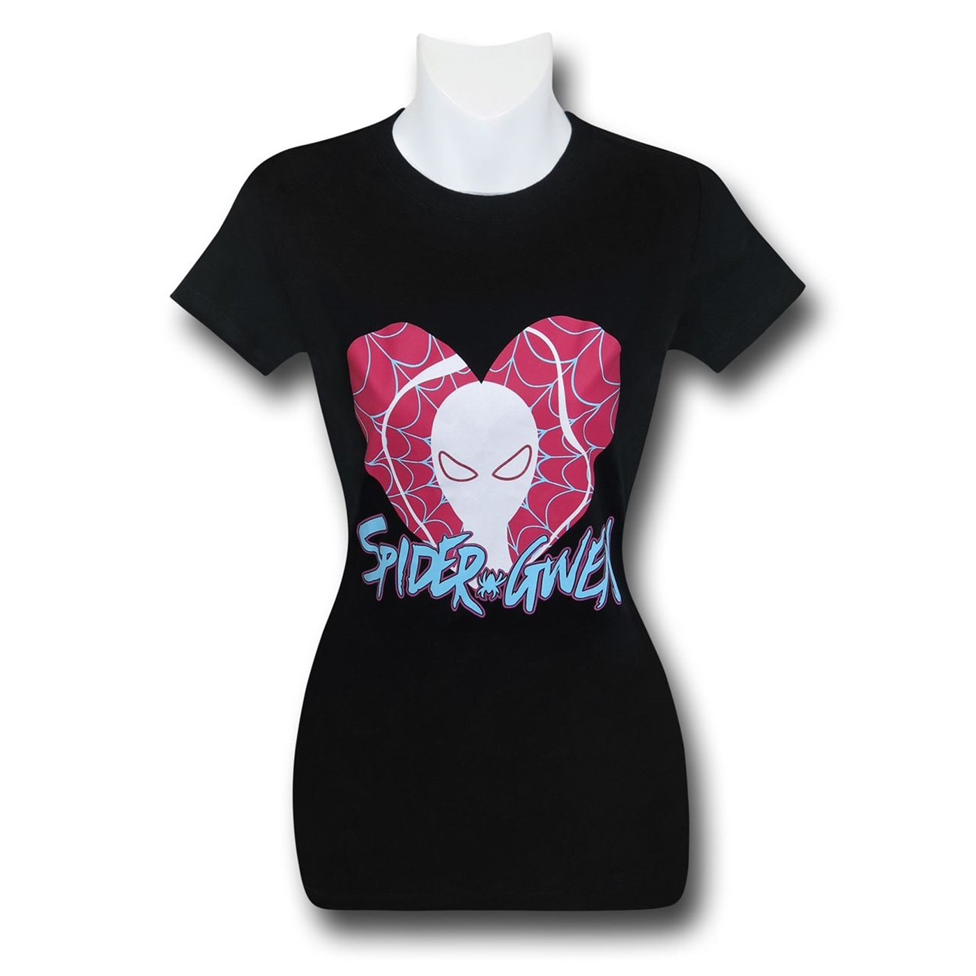 Spider-Gwen Heart Logo Womens T-Shirt
