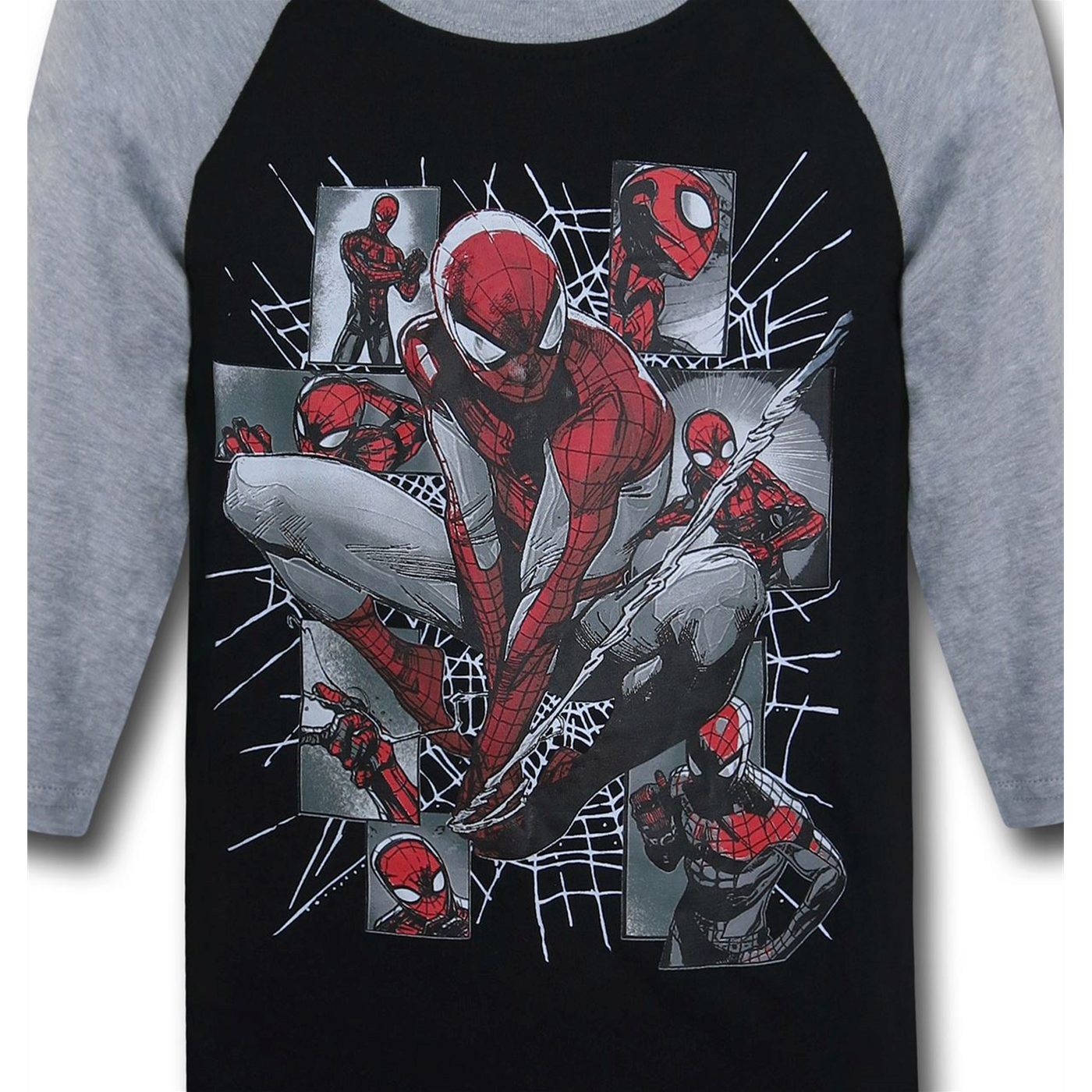 Spiderman Boxes Kids Baseball T-Shirt