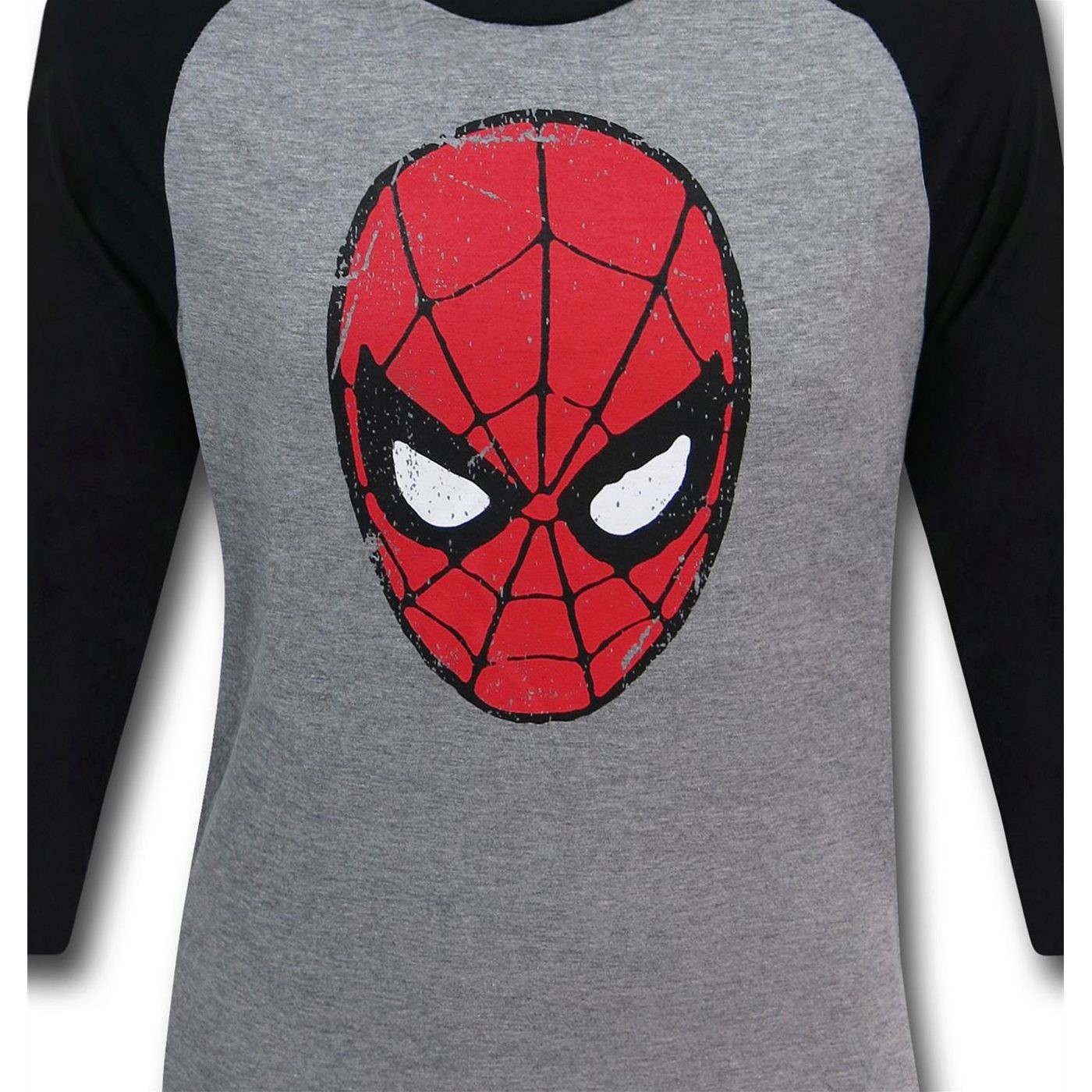 Spiderman Head Men's Baseball T-Shirt