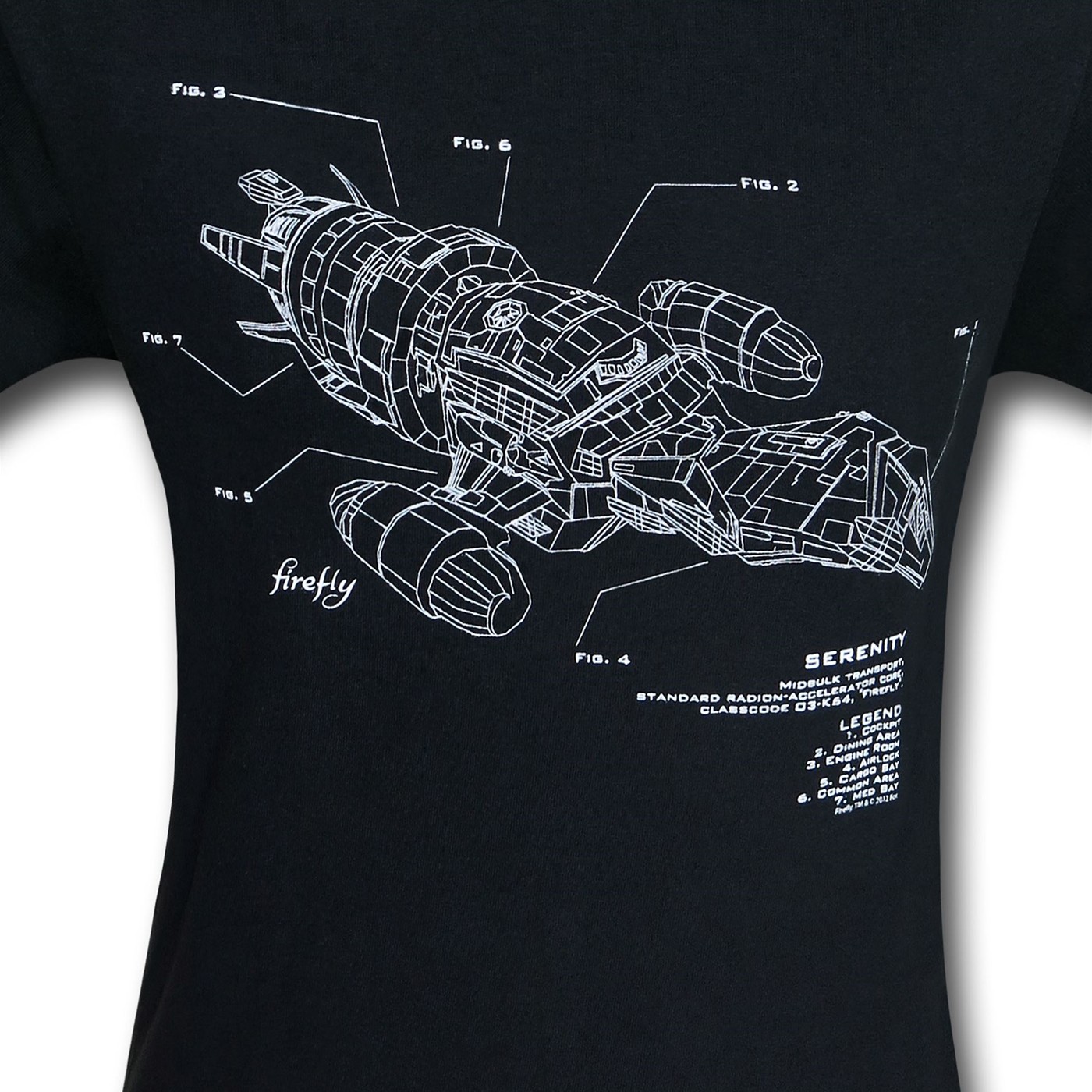 Firefly Serenity Diagram Black T-Shirt