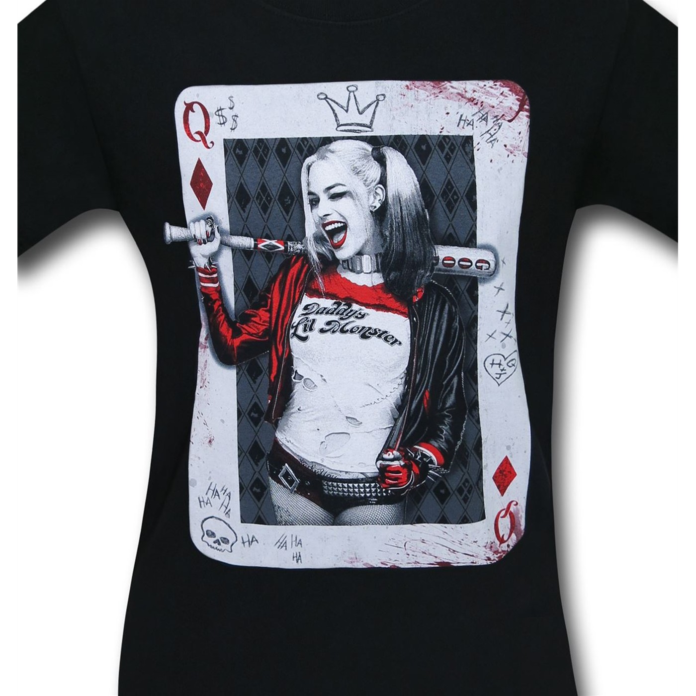 Suicide Squad Harley Quinn Card Portrait Men's T-Shirt