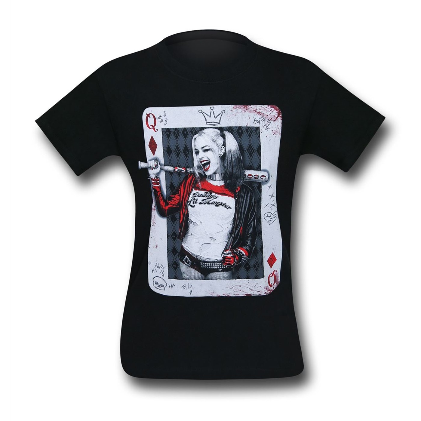Suicide Squad Harley Quinn Card Portrait Men's T-Shirt