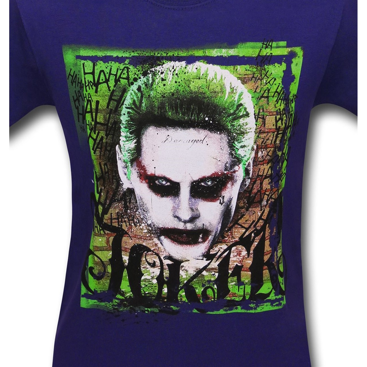 Suicide Squad Joker on Purple Men's T-Shirt