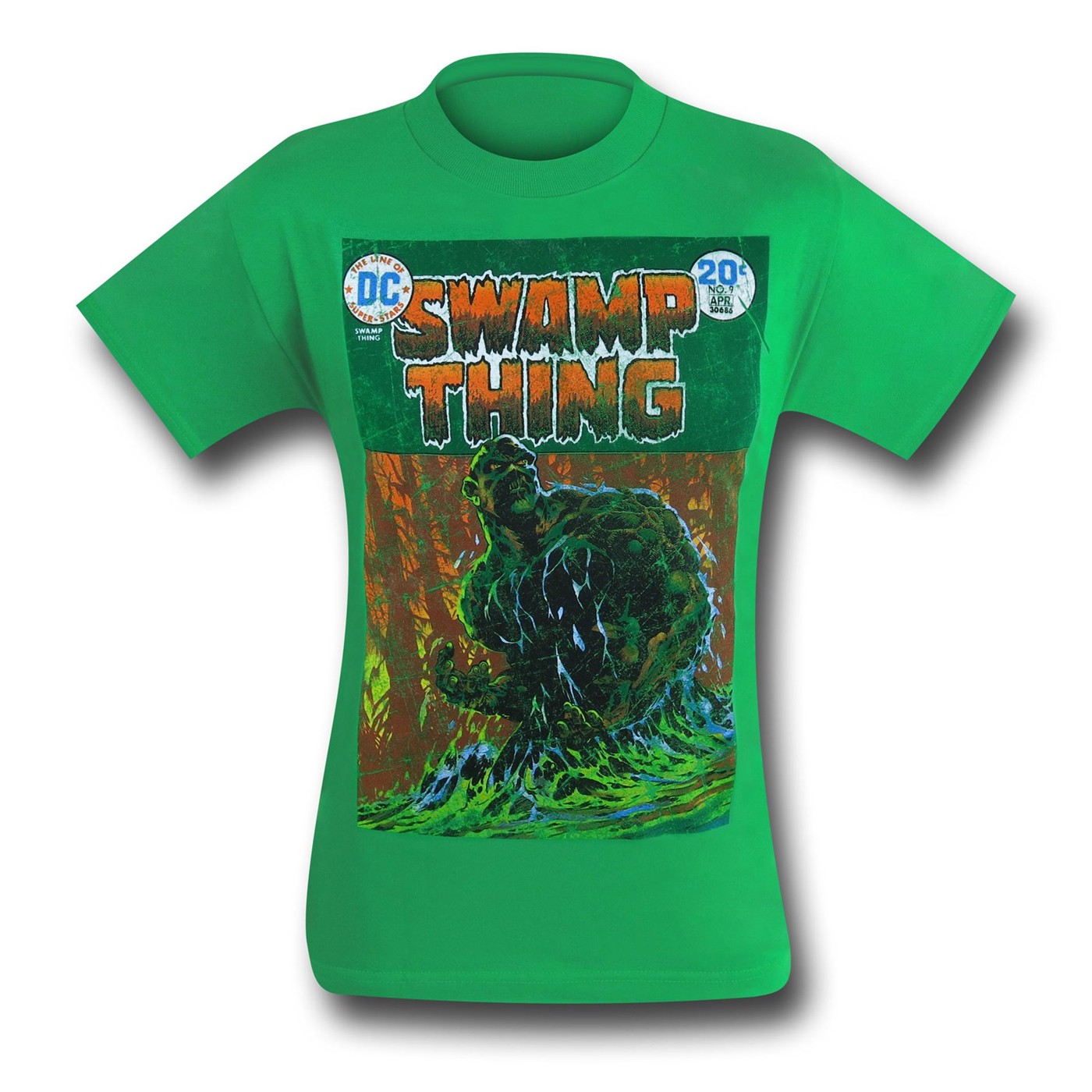Swamp Thing Cover on Green T-Shirt