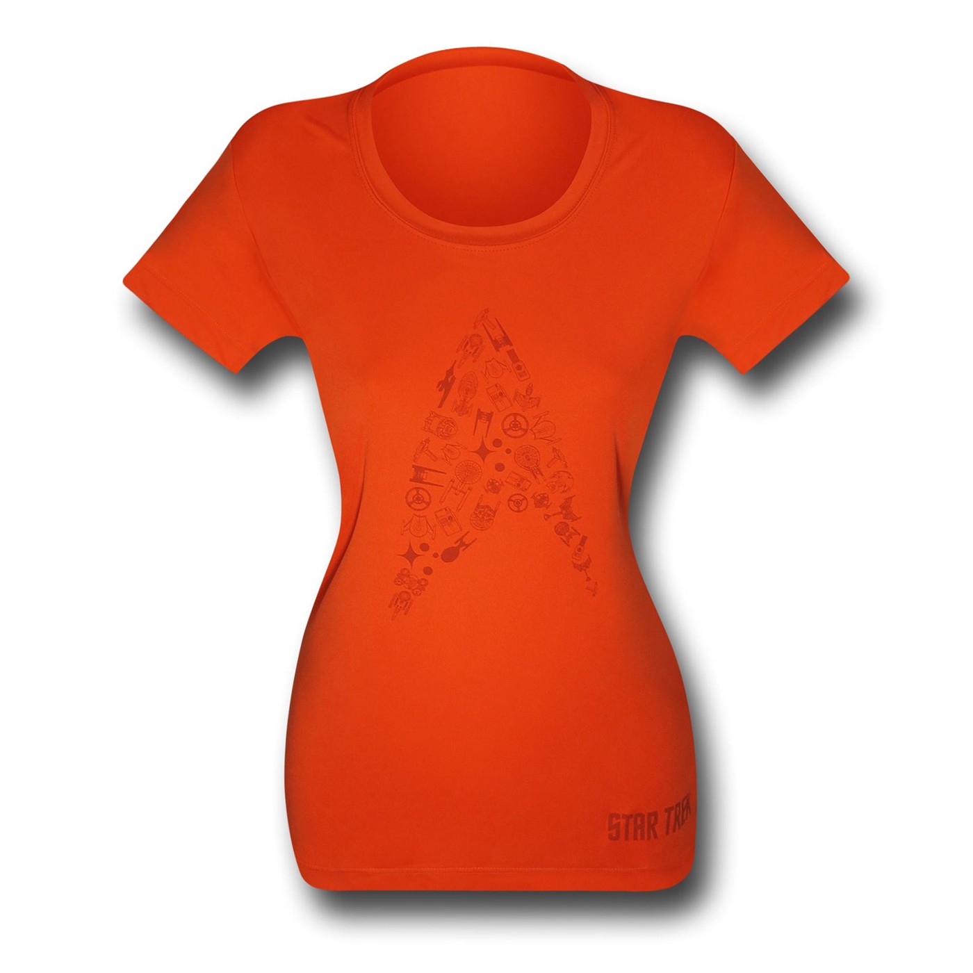 Star Trek Insignia Women's Orange Running Shirt