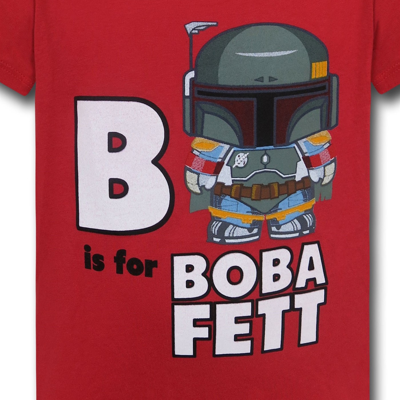 Star Wars B is for Boba Fett Toddler Red T-Shirt