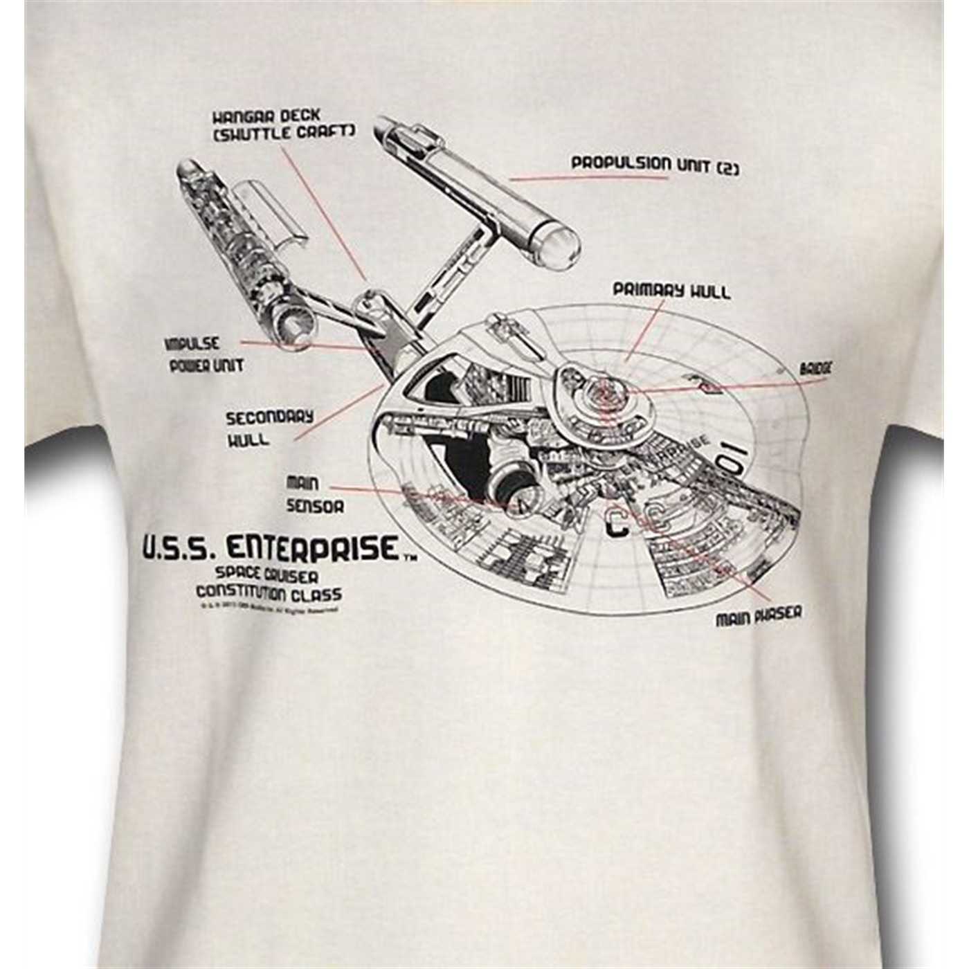 Star Trek Enterprise Schematics T-Shirt