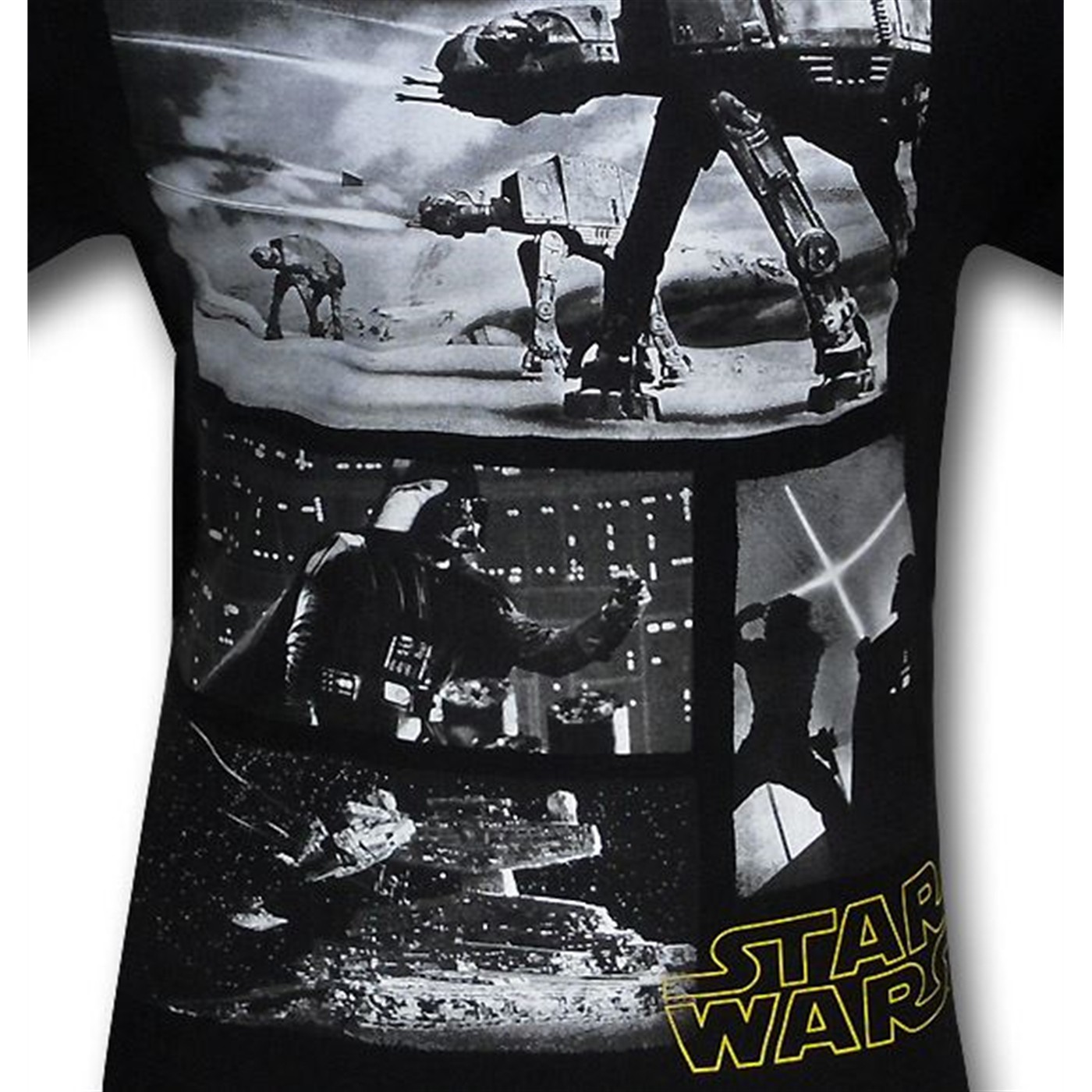 Star Wars Battle Panels Black T-Shirt
