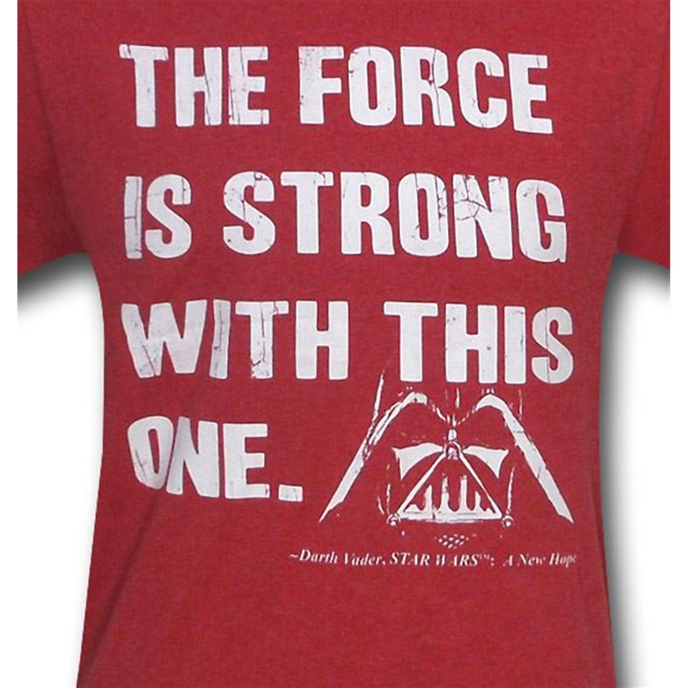 Star Wars Force Is Strong Red 30 Single T-Shirt