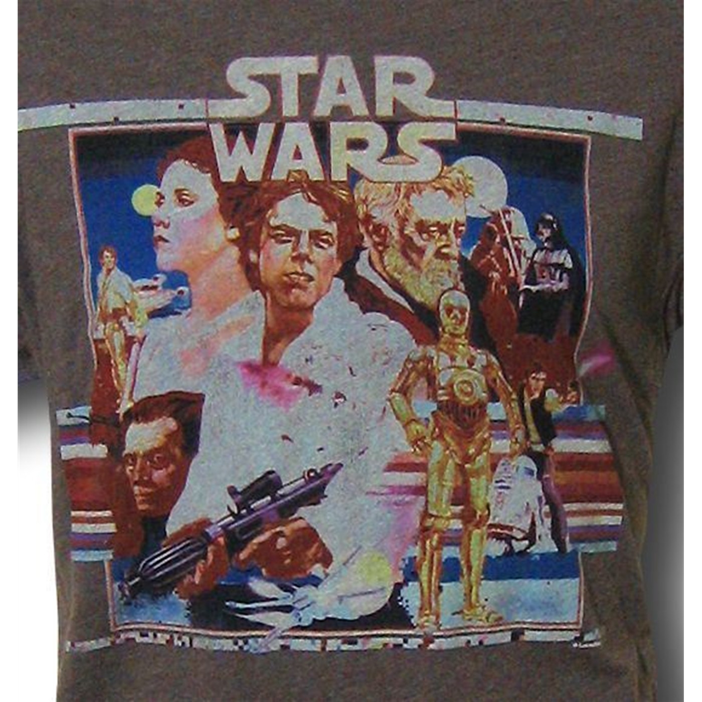 Star Wars Brown Movie Poster Junkfood T-Shirt