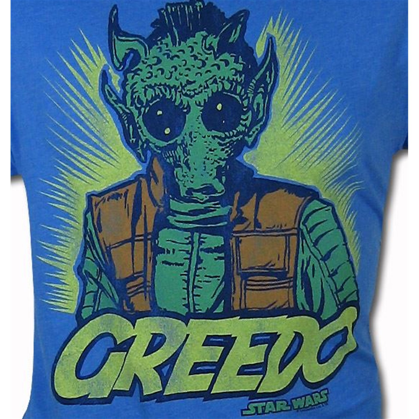 Star Wars Greedo Junk Food Blue T-Shirt