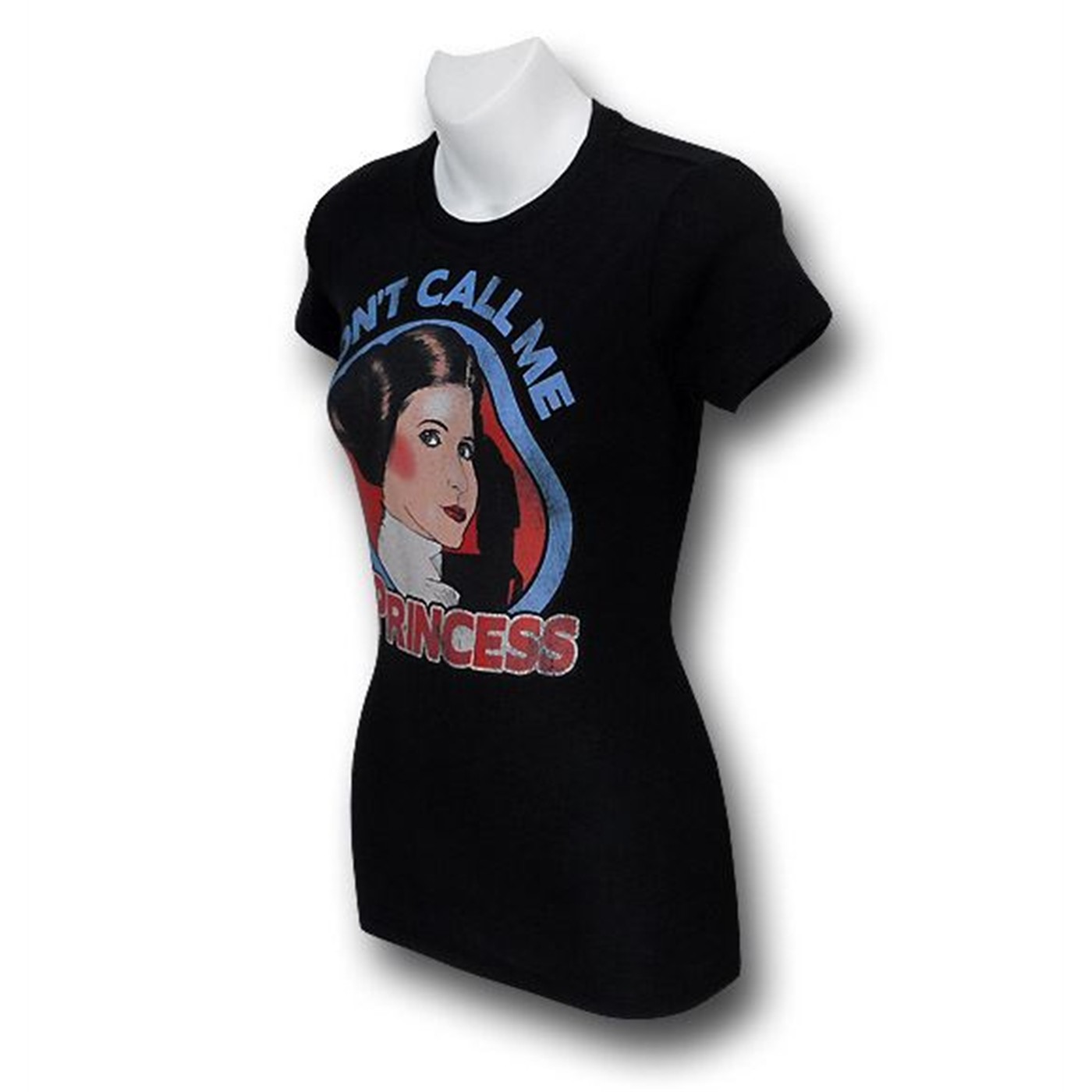 Leia Don't Call Me Circle Distressed Jr Womens T-Shirt