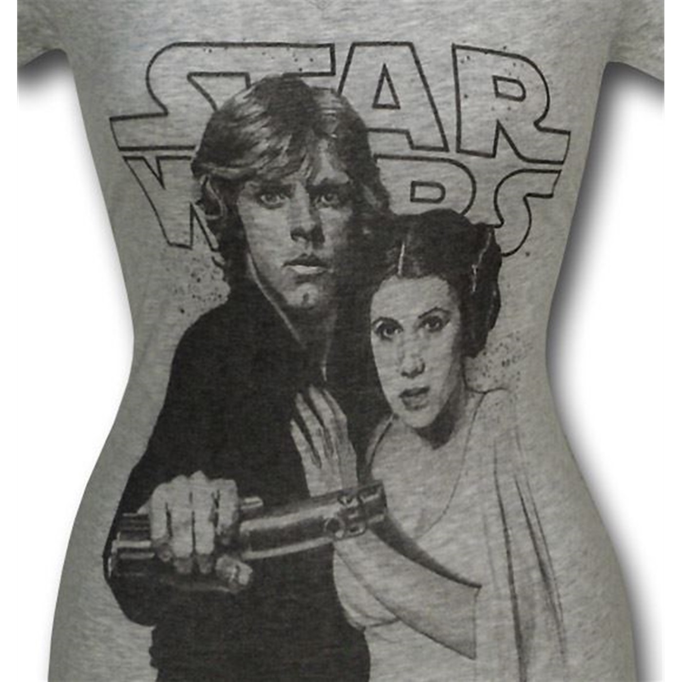 Star Wars Family Sketch Junior Womens T-Shirt