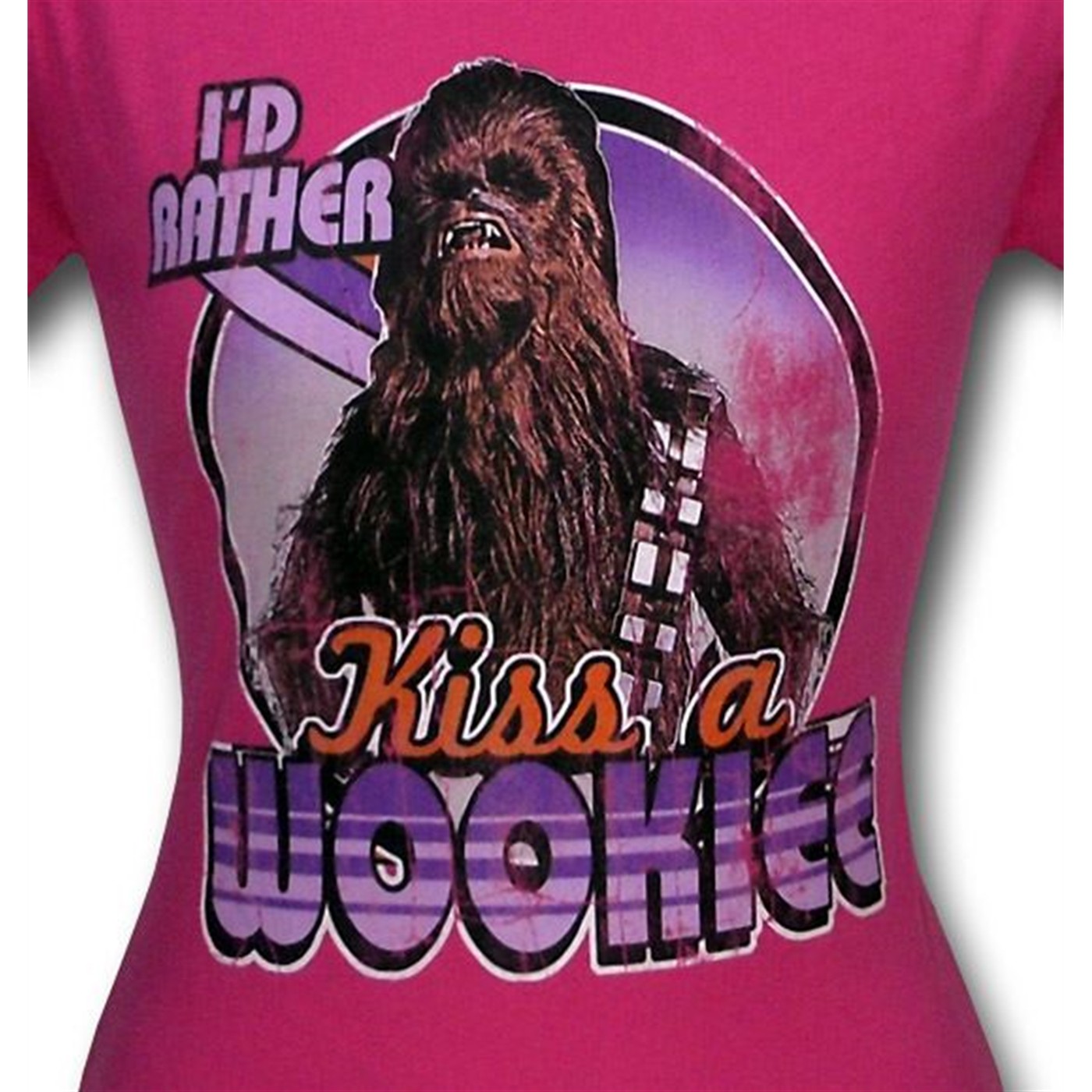 Star Wars Rather Kiss A Wookie Jr Womens T-Shirt