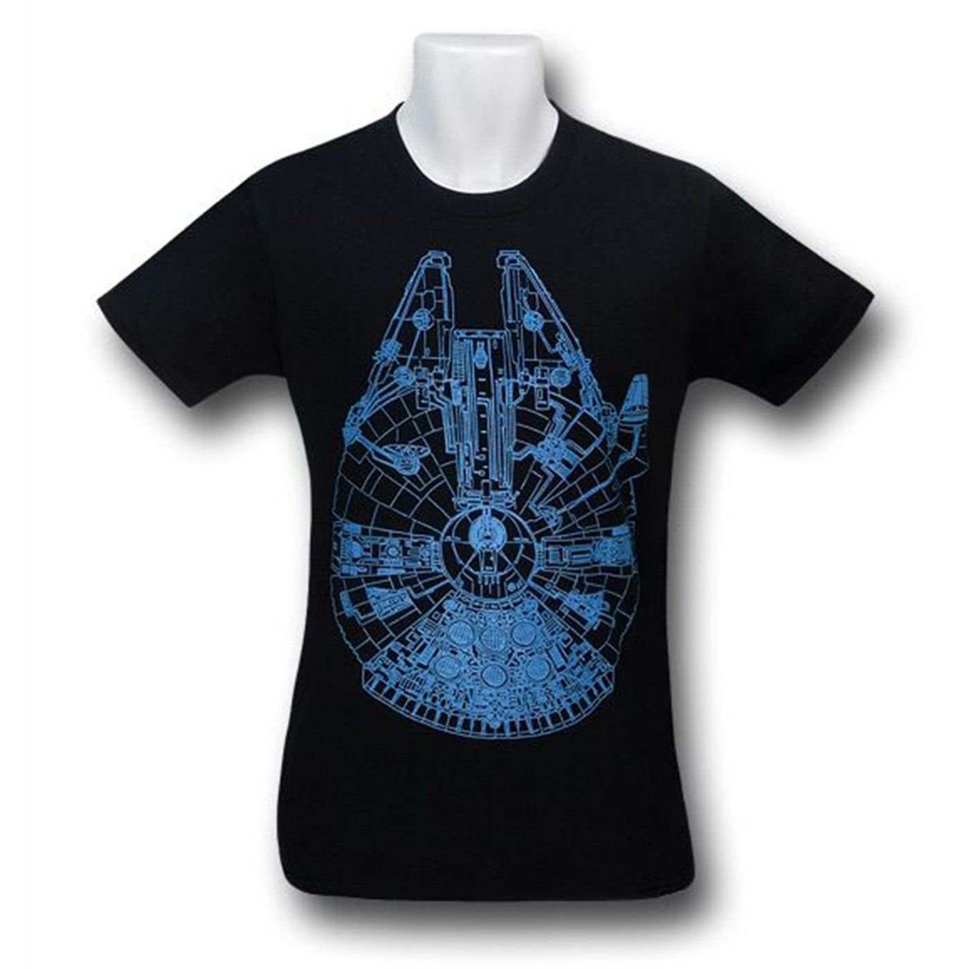 Star Wars Millennium Falcon Blue Glow T-Shirt