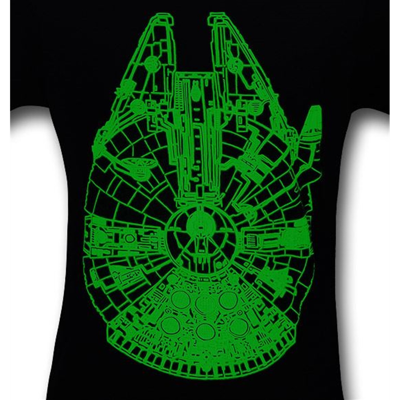 Star Wars Millennium Falcon Blue Glow T-Shirt