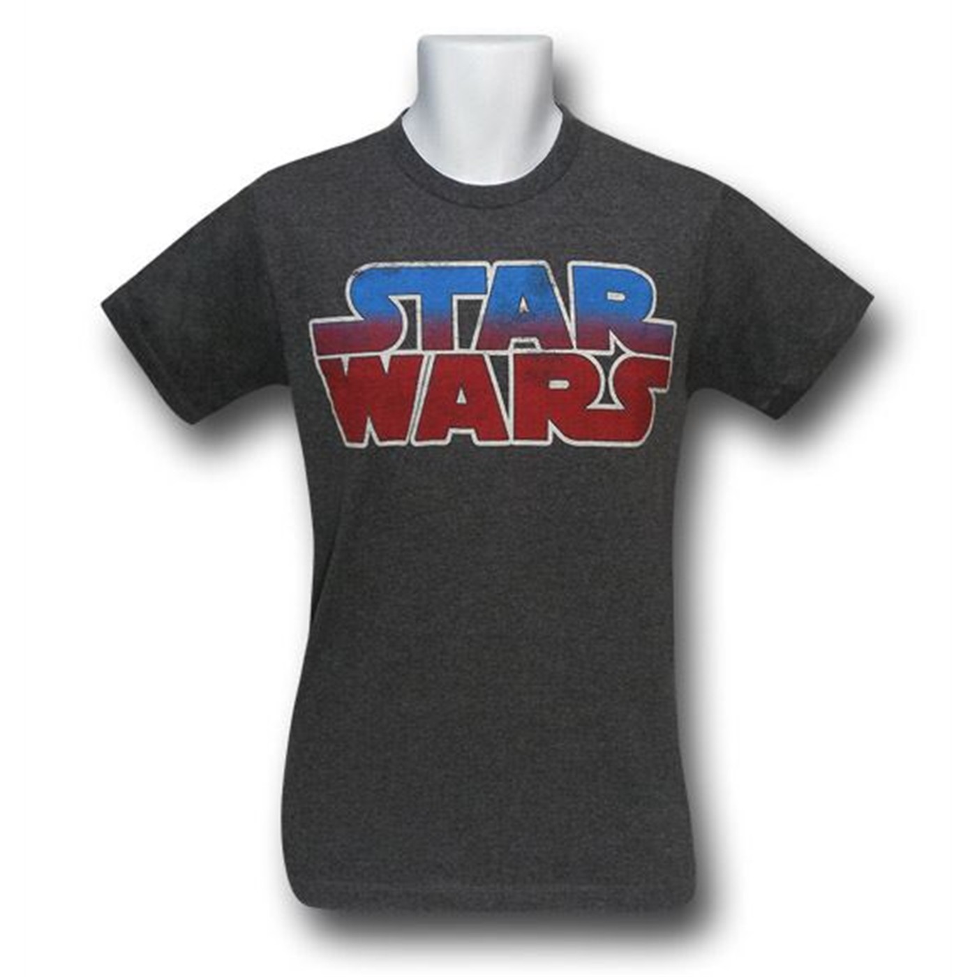 Star Wars Red Blue Logo Heather 30 Single T-Shirt