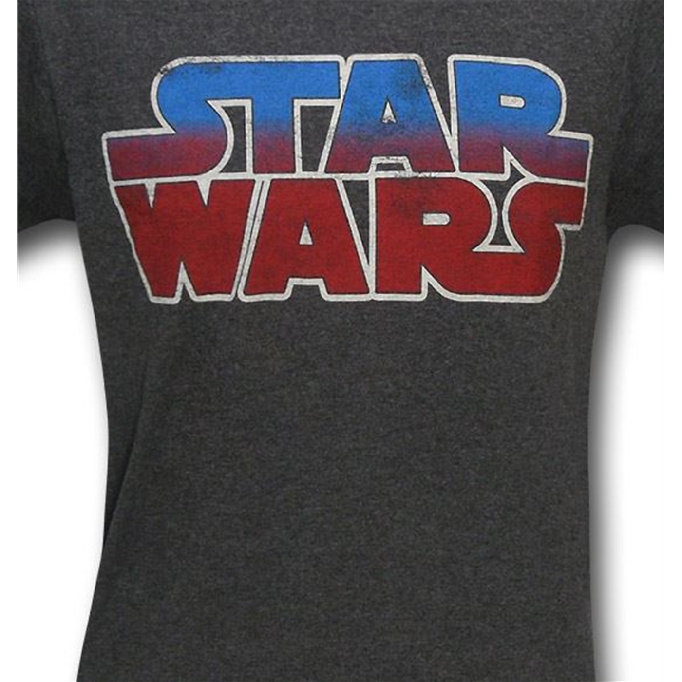 Star Wars Red Blue Logo Heather 30 Single T-Shirt