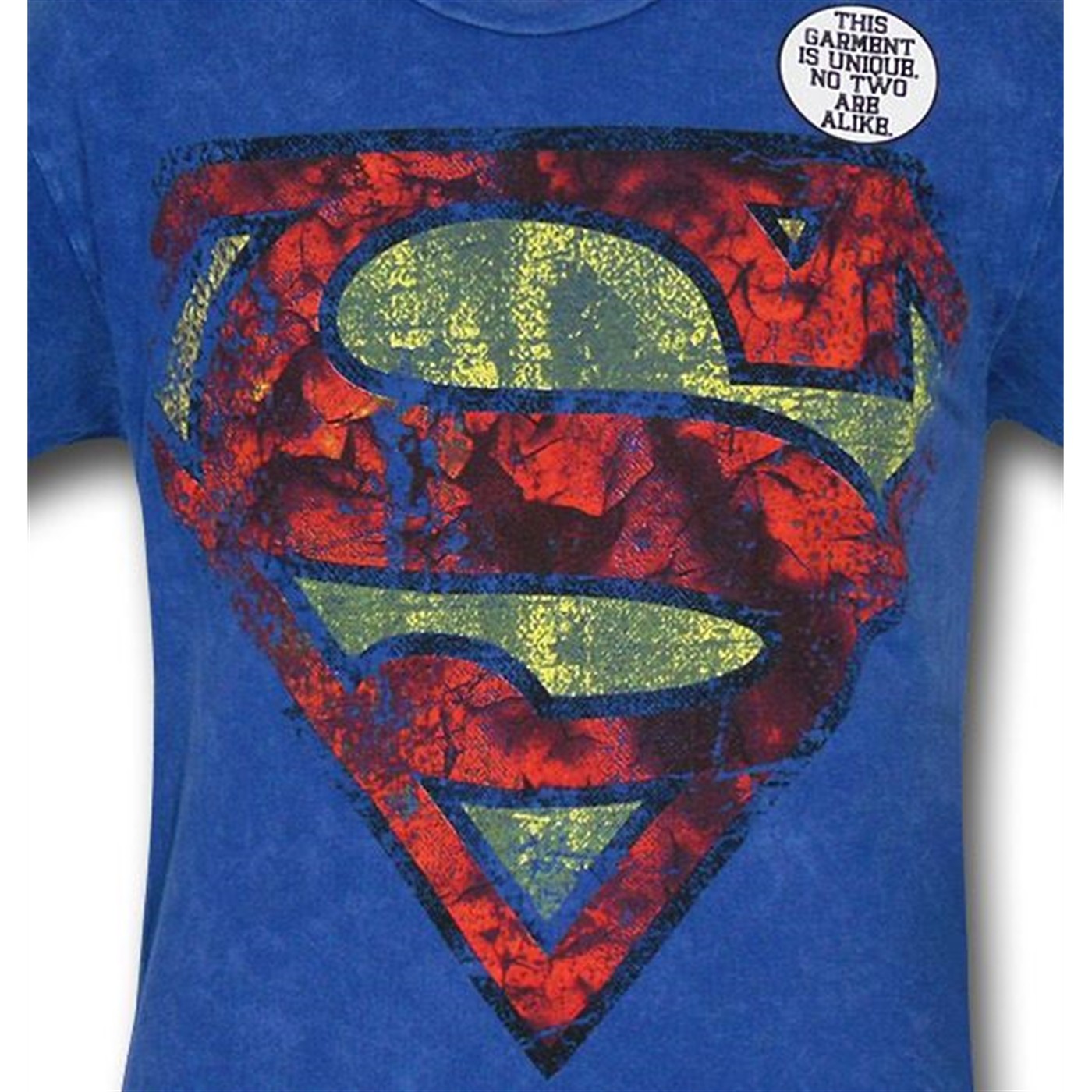 Superman Acid Wash Symbol T-Shirt