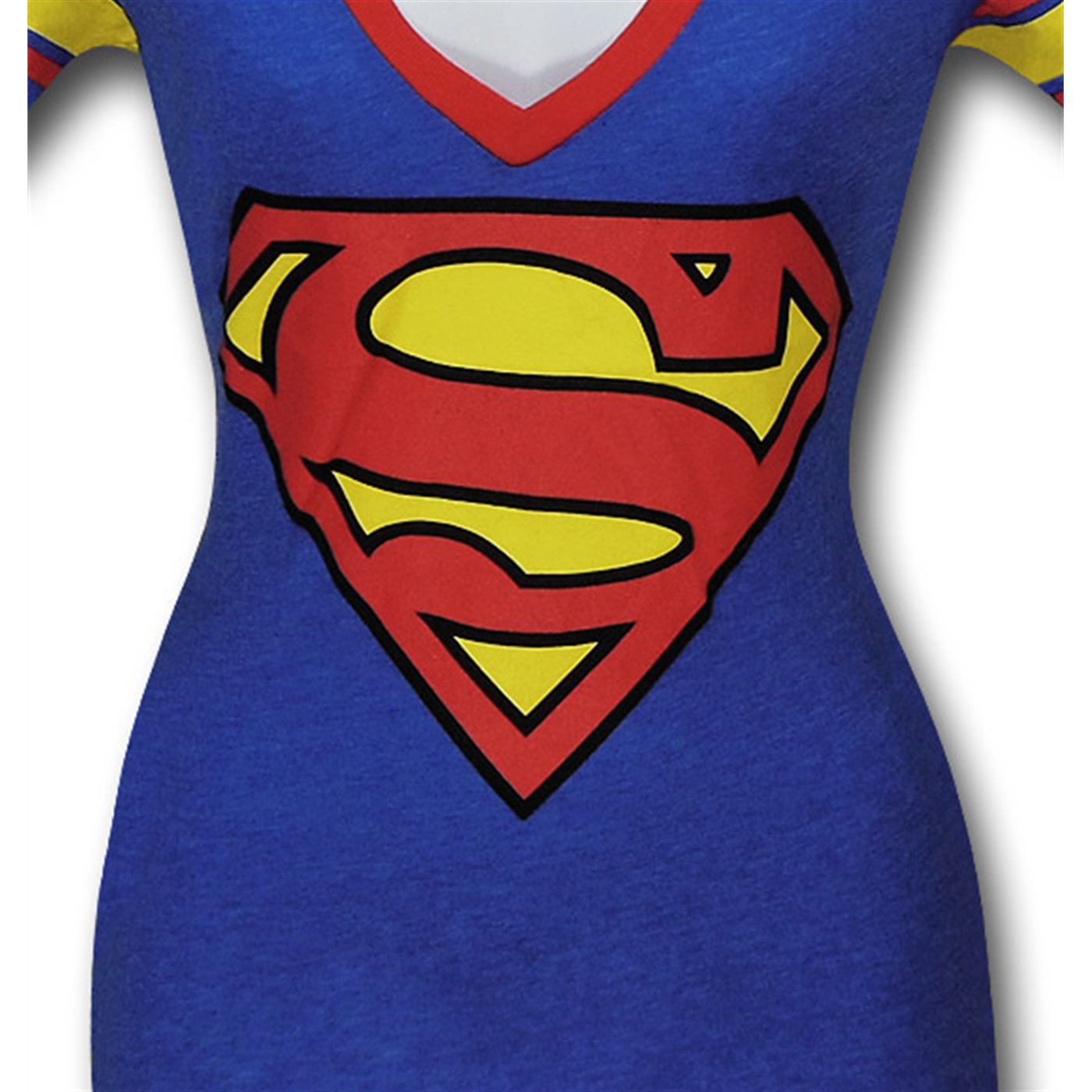 Superman Athletic Deep V-Neck Women's T-Shirt