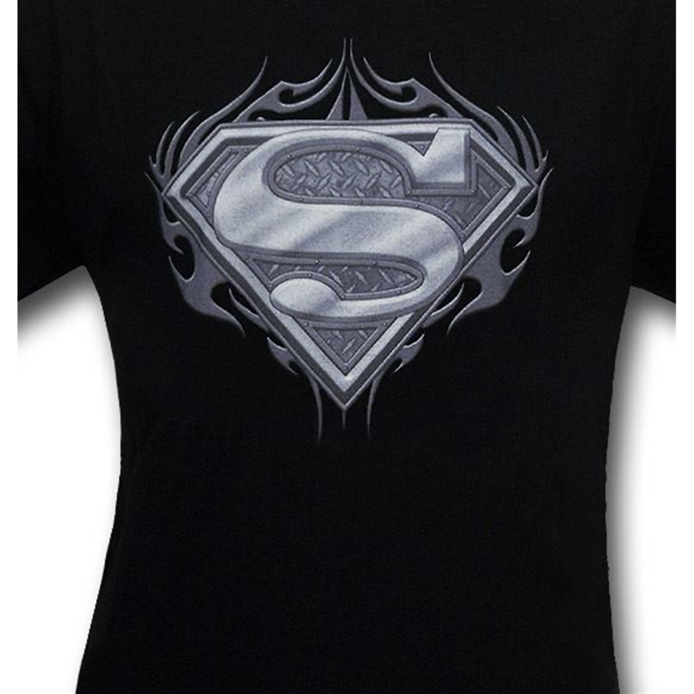 Superman Biker Metal Logo T-Shirt