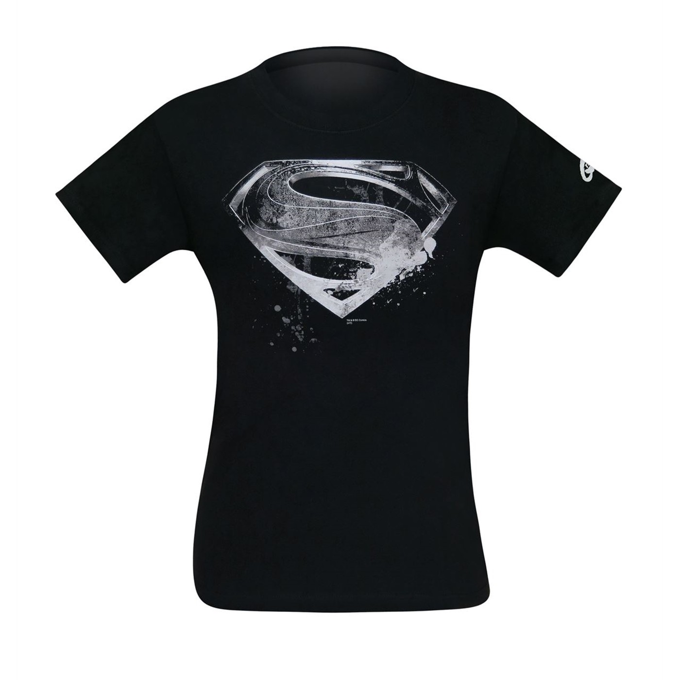 Adult Men's DC Comics Super Hero Superman Shackled Chain Logo Black T-shirt Tee 