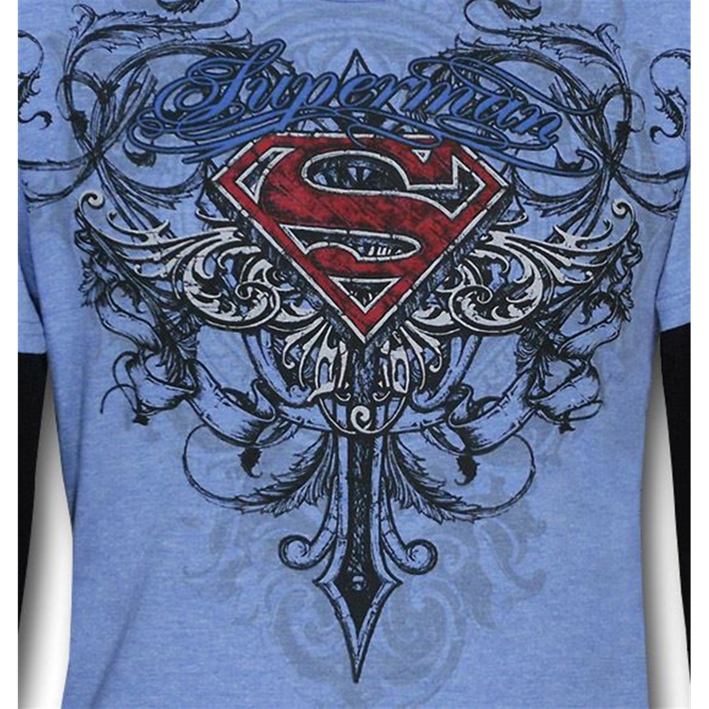 Superman Double Sleeve Combo T-Shirt & Beanie