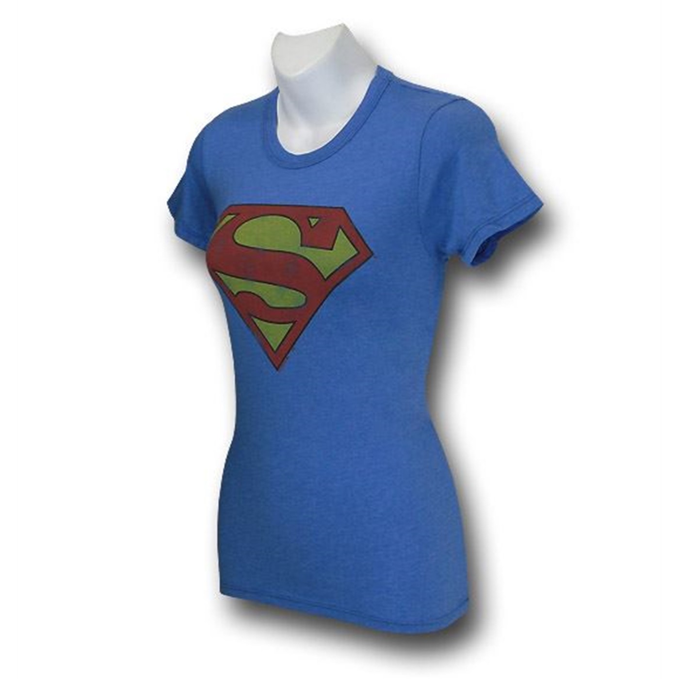 Superman Distressed Symbol Juniors Junk Food T-Shirt