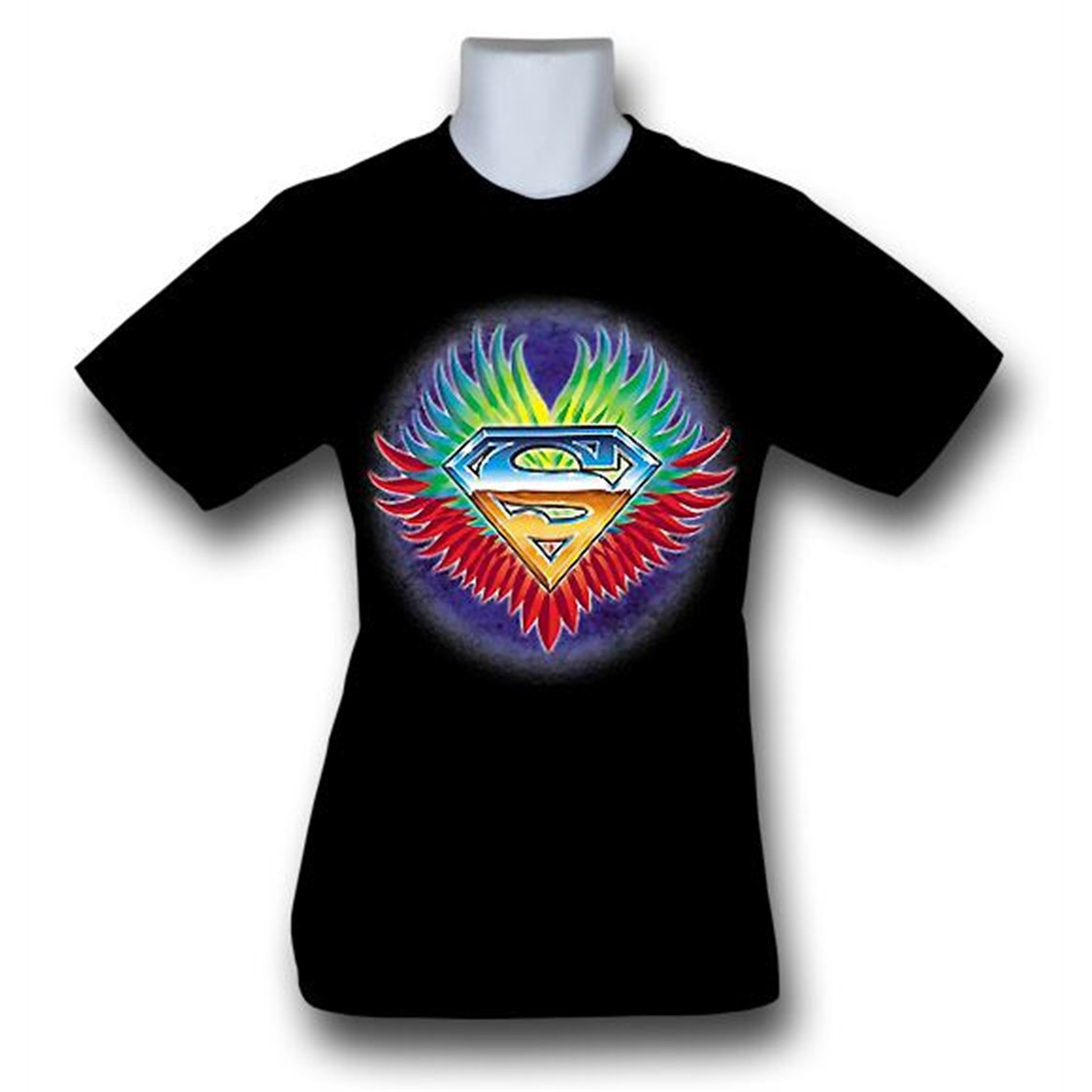 Superman Classic Rock Wings Symbol T-Shirt