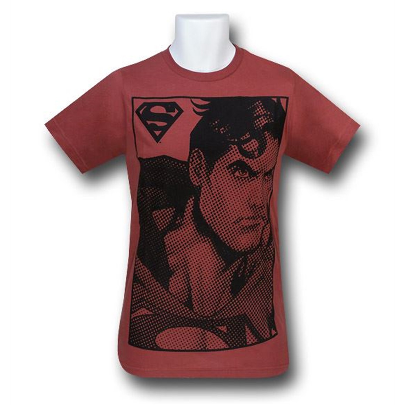 Superman Dot Art Heather Red T-Shirt