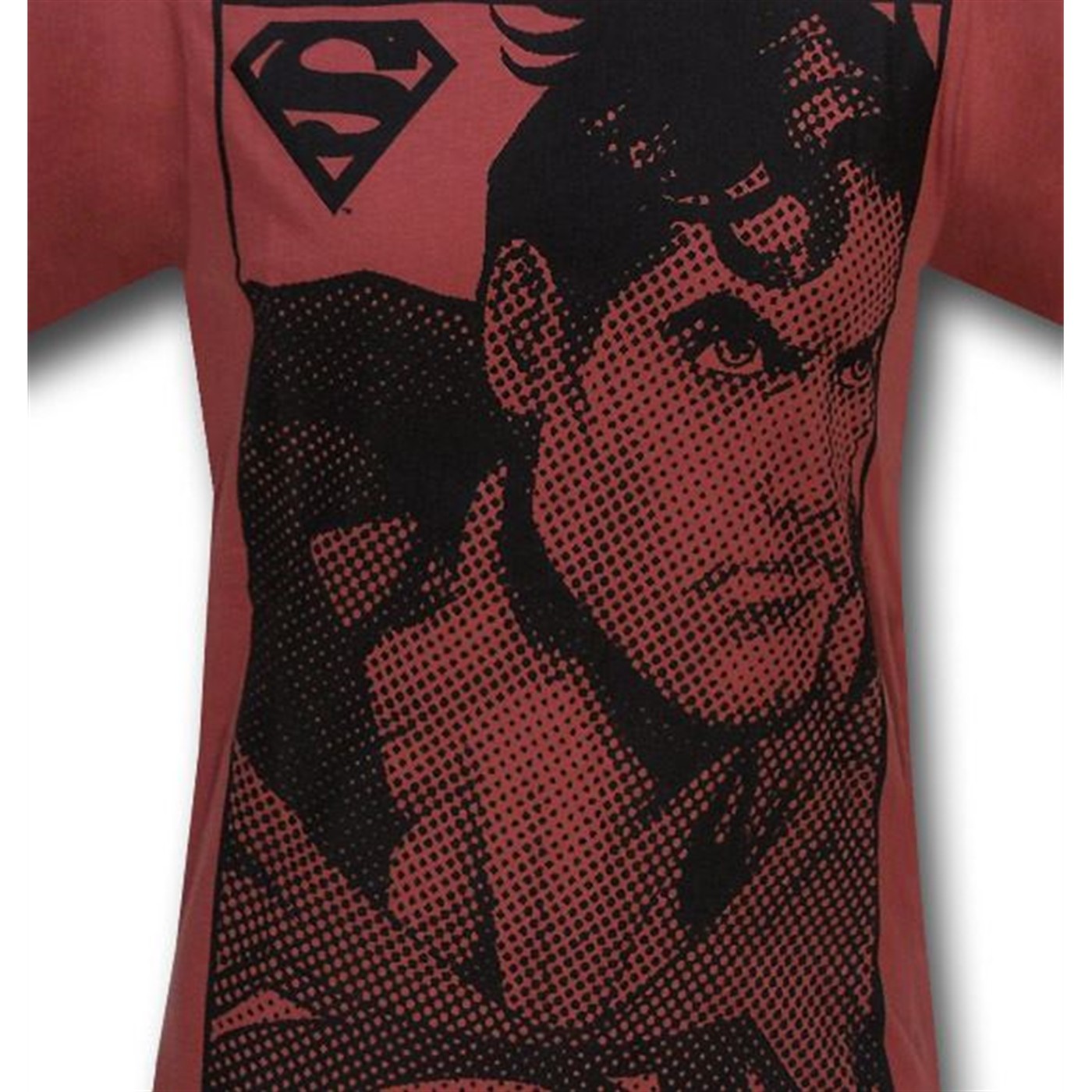 Superman Dot Art Heather Red T-Shirt