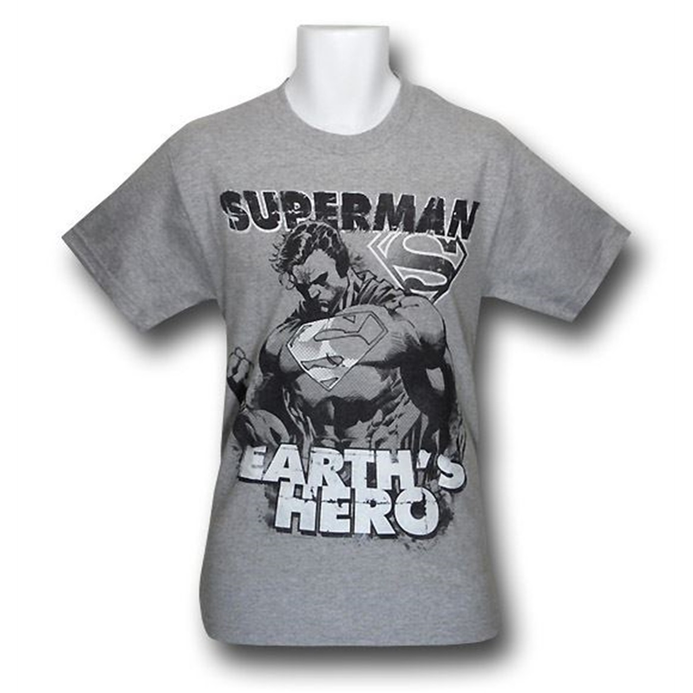 Superman Earth's Hero Heather Gray T-Shirt