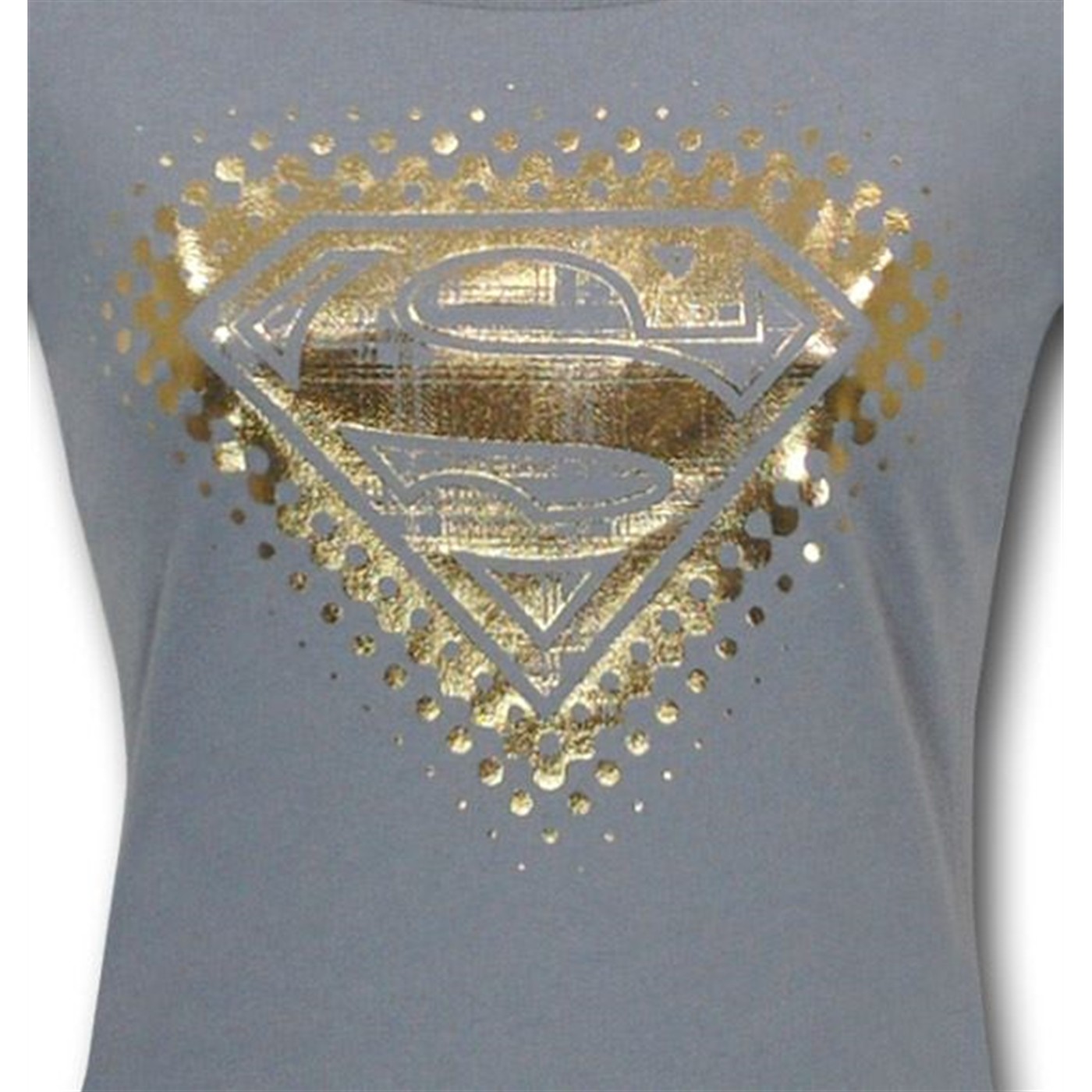 Supergirl Gold Symbol Juniors Scoop-Neck T-Shirt