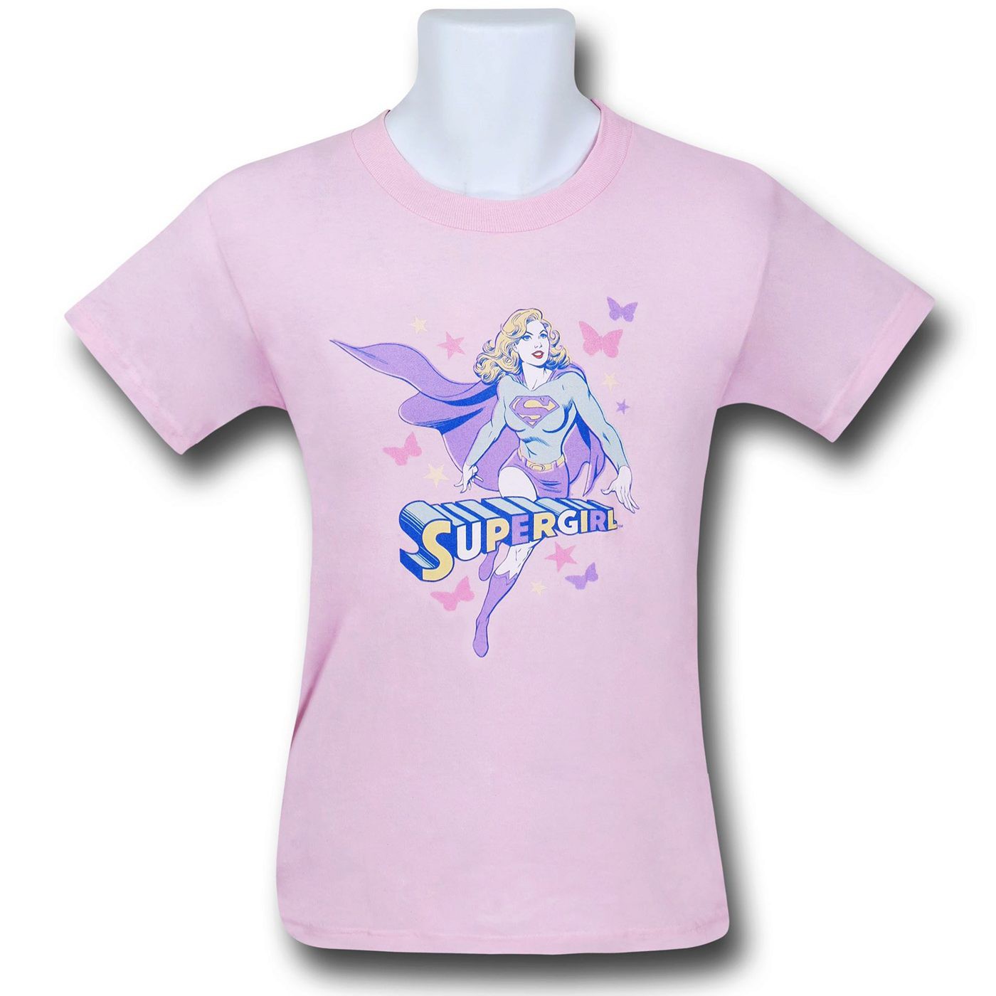 Supergirl Pastel Pink Kids T-Shirt