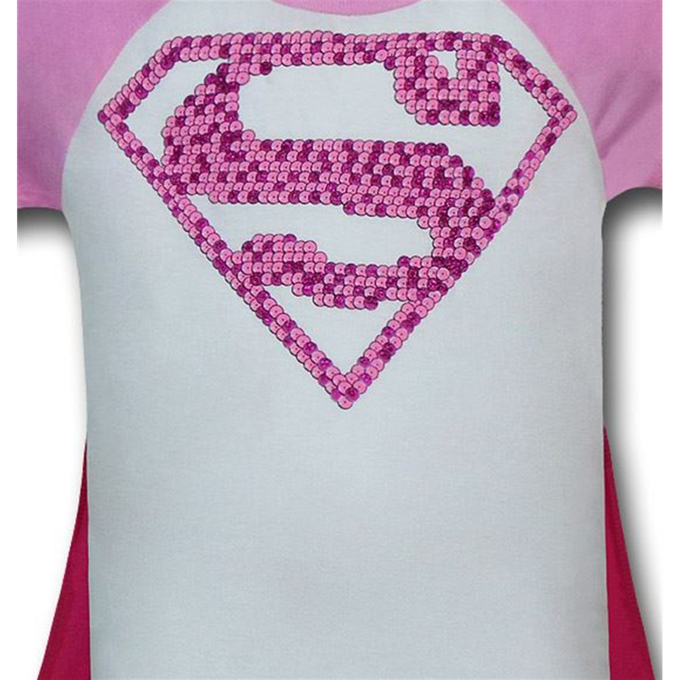 Supergirl Kids Sugar Glitter Caped T-Shirt